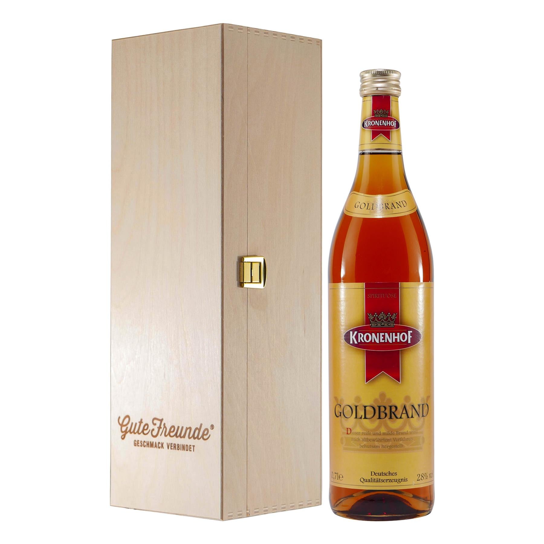 Kronenhof Goldbrand mit Geschenk-Holzkiste