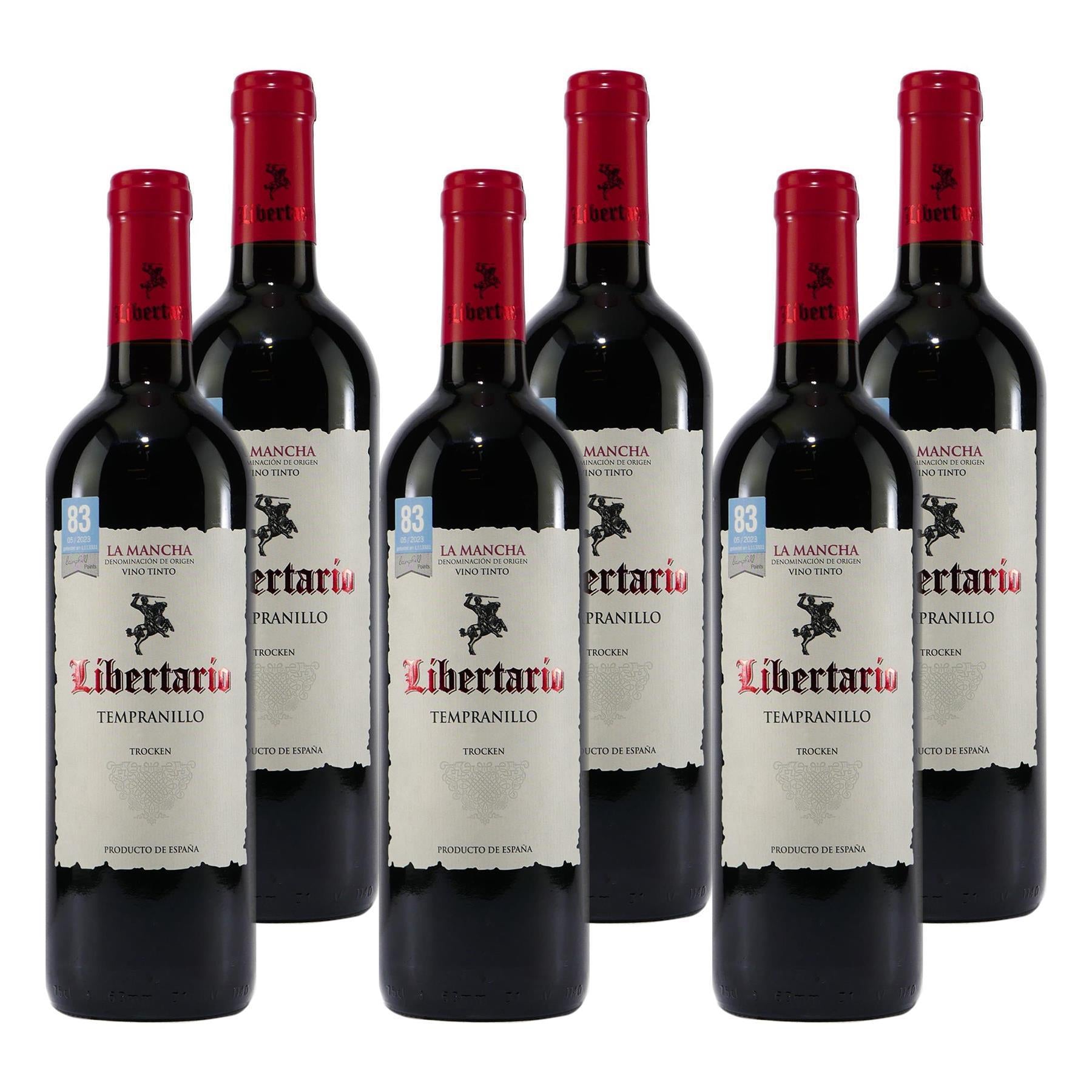 La Mancha Libertario Tempranillo -trocken- (6 x 0,75L)