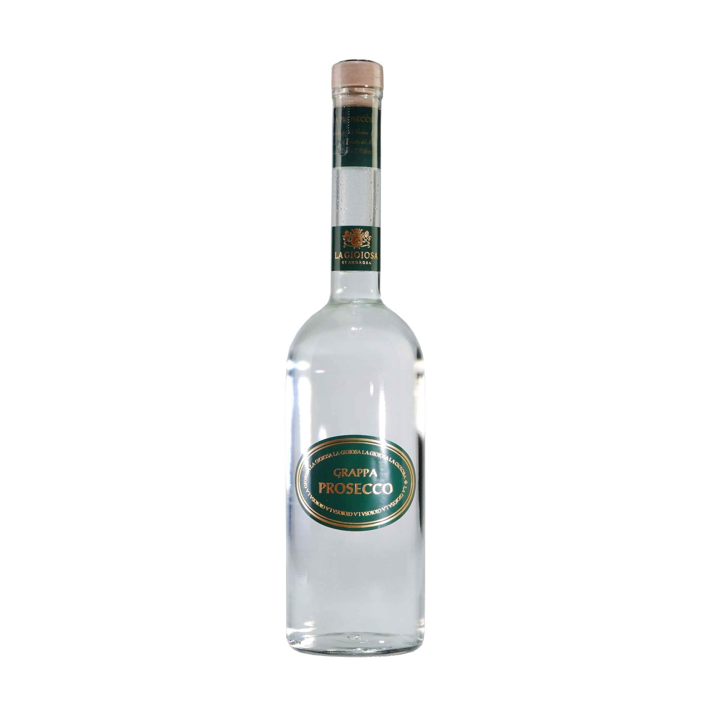 La Gioiosa Grappa di Prosecco mit Geschenk-Holzkiste