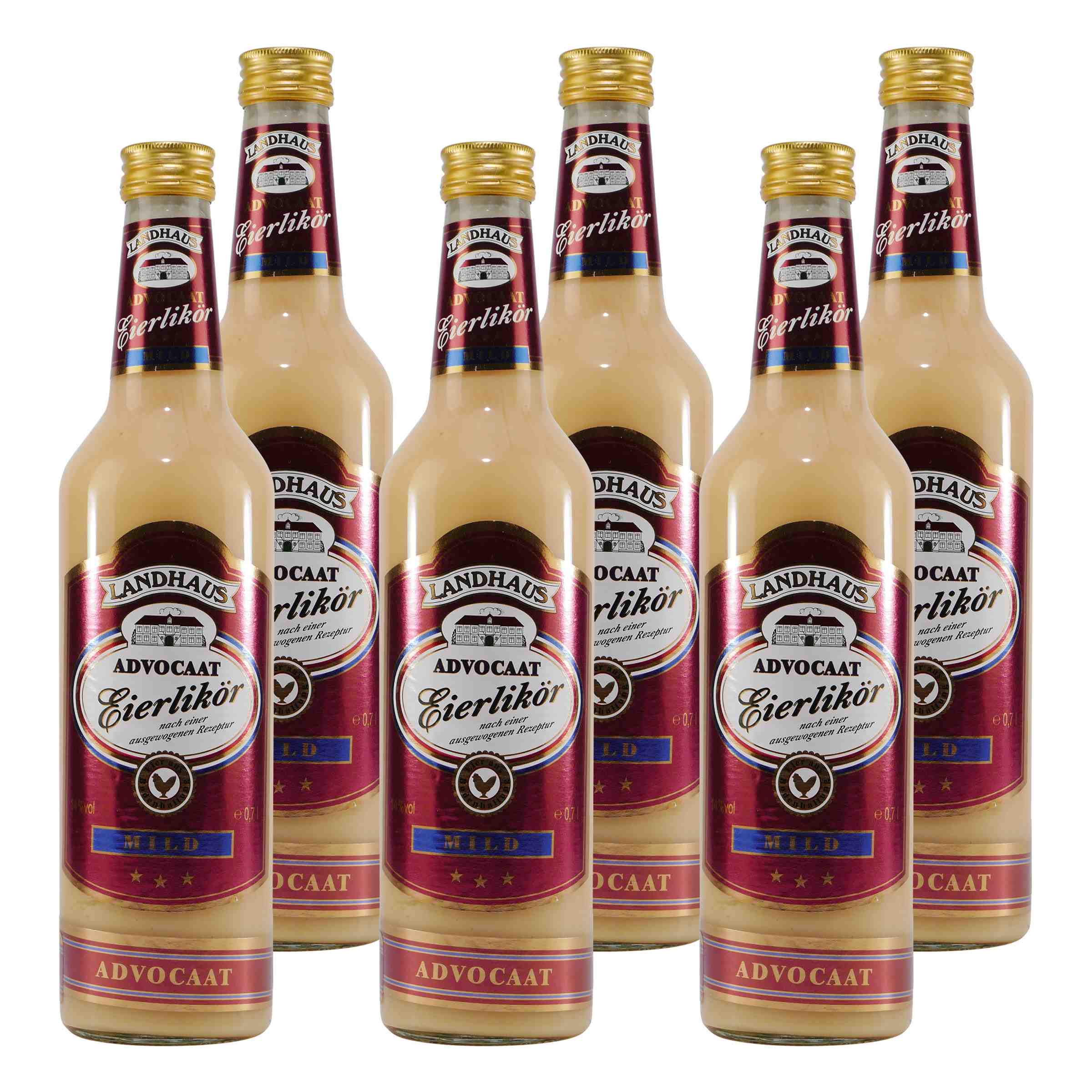 Landhaus Advocaat Eierlikör Mild 14% (6 x 0,7L)
