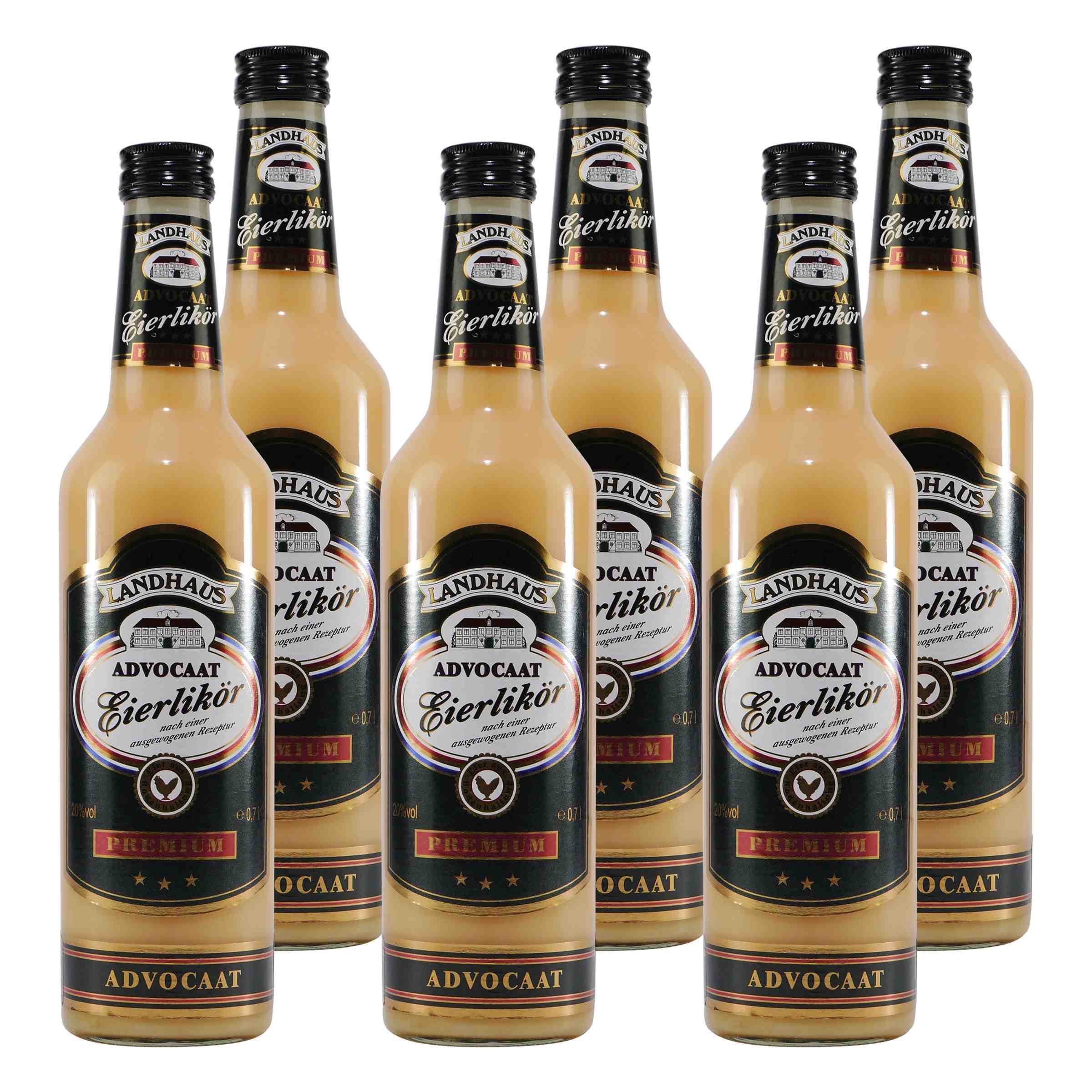 Landhaus Premium Advocaat Eierlikör 20% (6 x 0,7L)