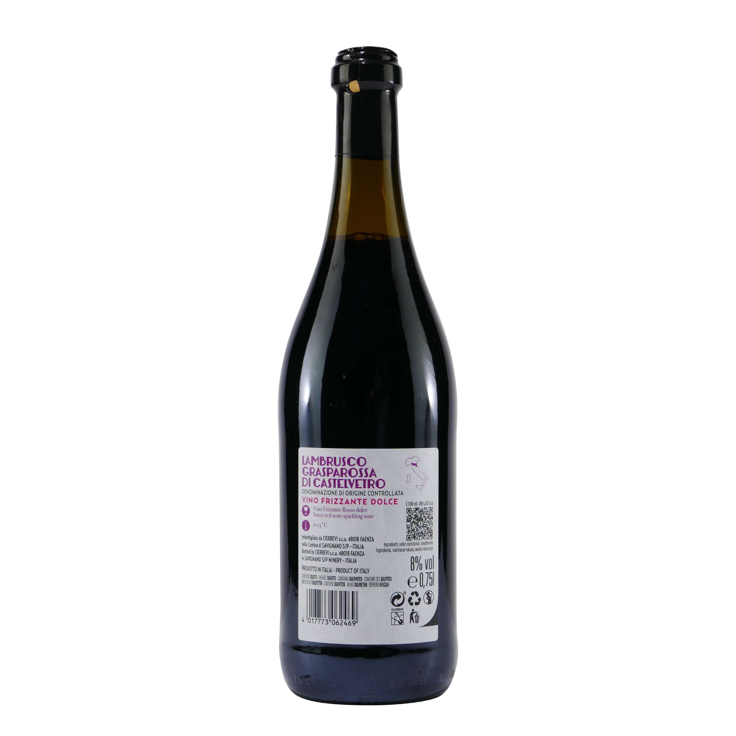 Lambrusco Grasparossa Perlwein DOC -lieblich- (6 x 0,75L)