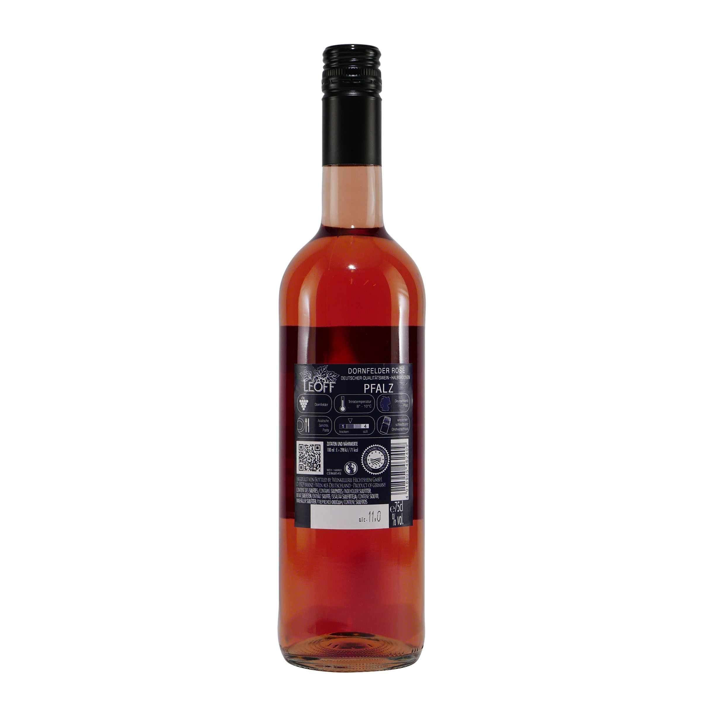 Leoff Dornfelder Rosé QbA -halbtrocken- (6 x 0,75L)