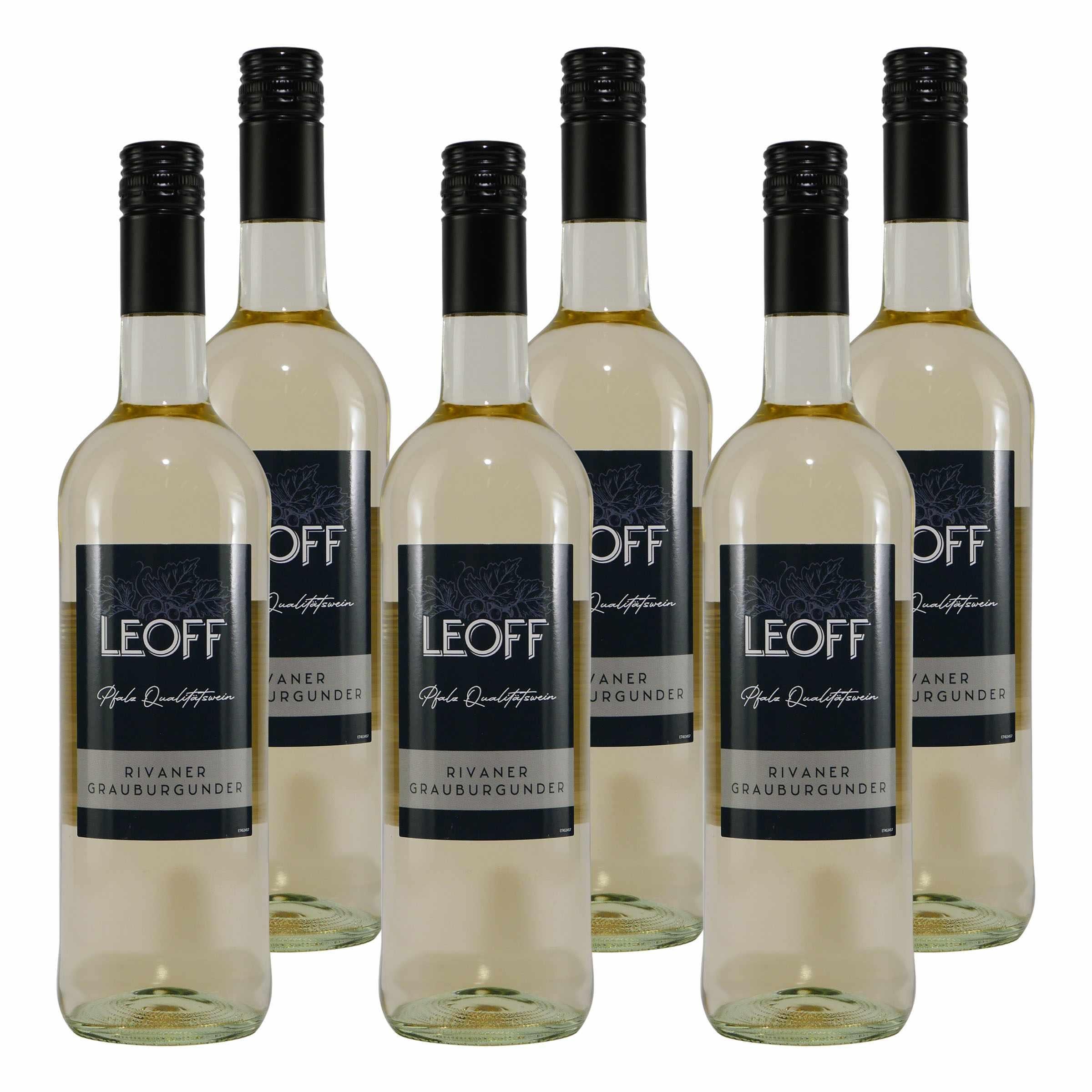 Leoff Rivaner Grauburgunder QbA -trocken- (6 x 0,75L)