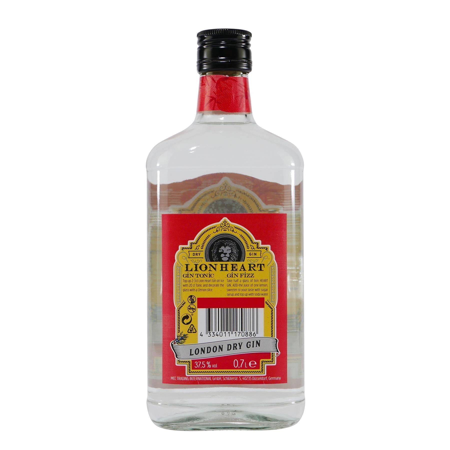 Lion Heart London Dry Gin mit Geschenk-Holzkiste