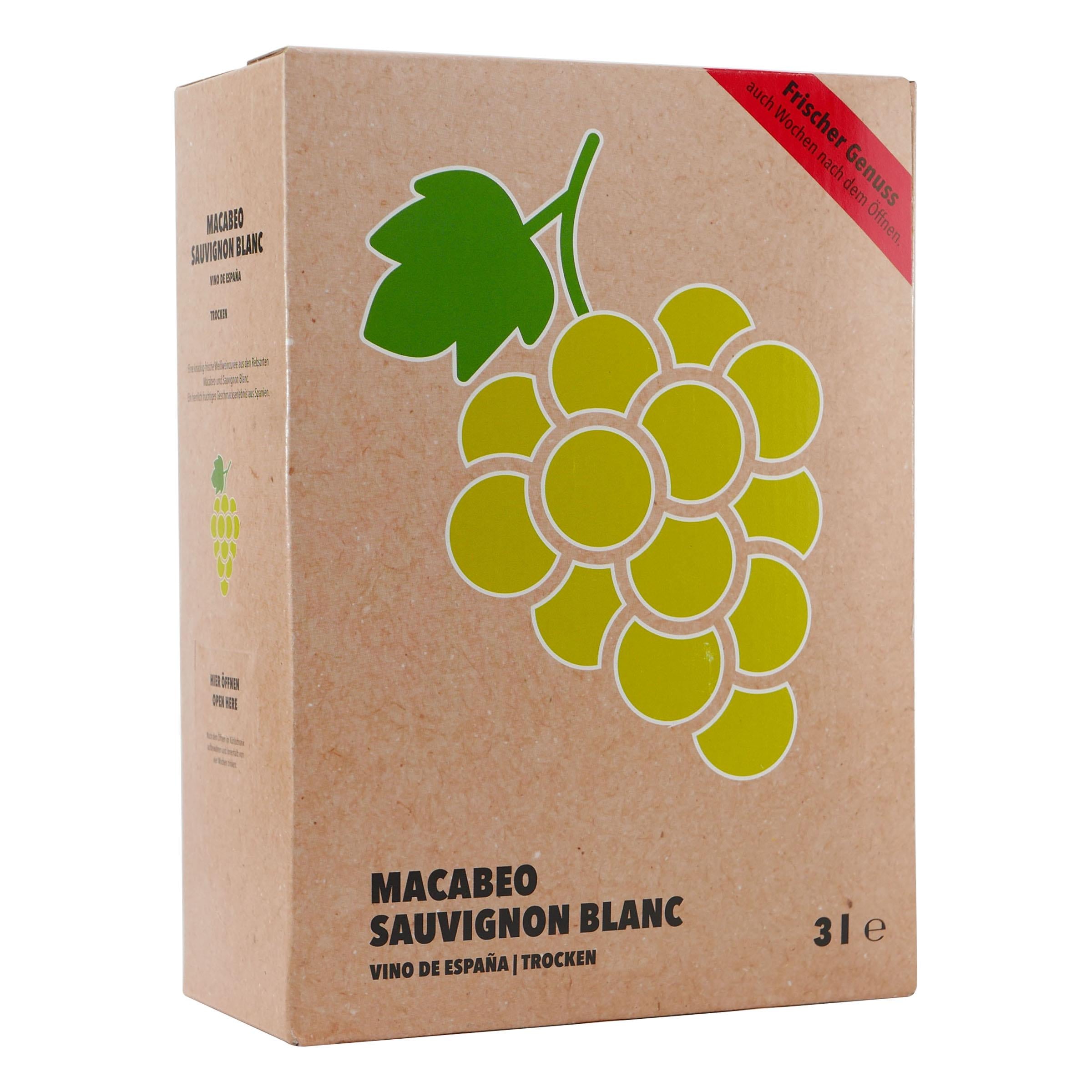 Vino de España Macabeo Sauvignon Blanc BIB 3,0L -trocken-