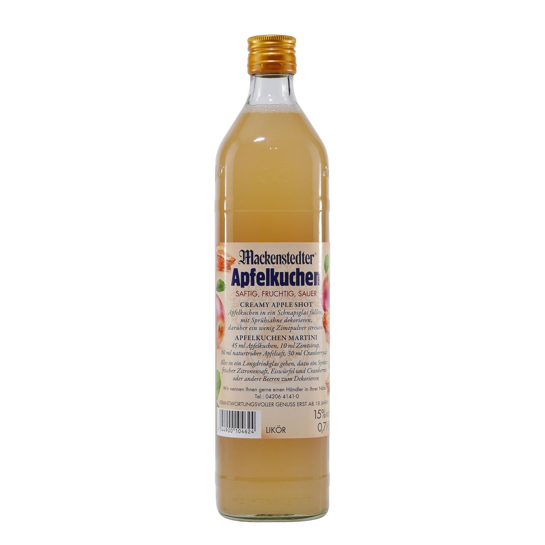 Mackenstedter Apfelkuchen Likör mit 6x Shotgläser