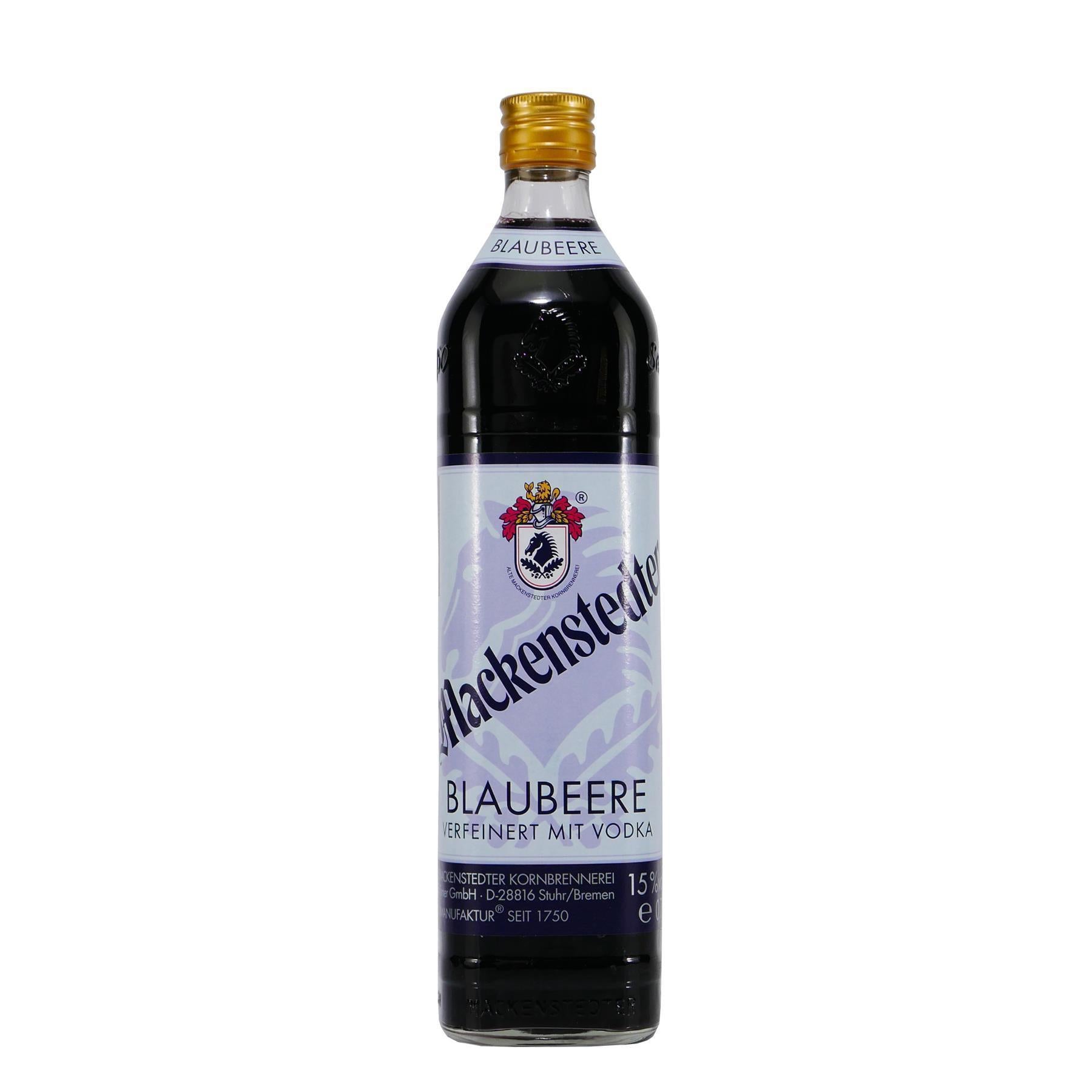 Mackenstedter Blaubeere Likör mit 6x Shotgläser
