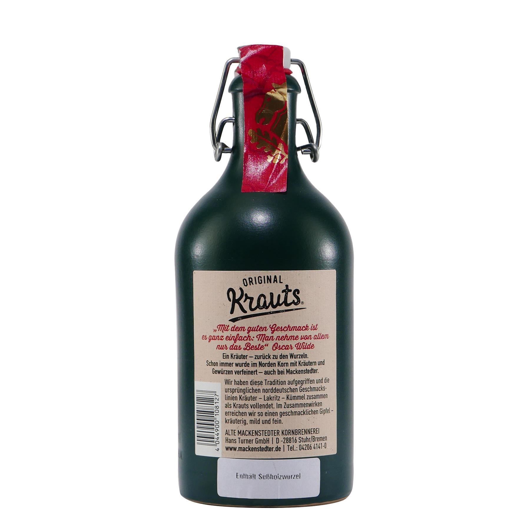 Mackenstedter Krauts Kräuter-Likör mit Geschenk-Holzkiste