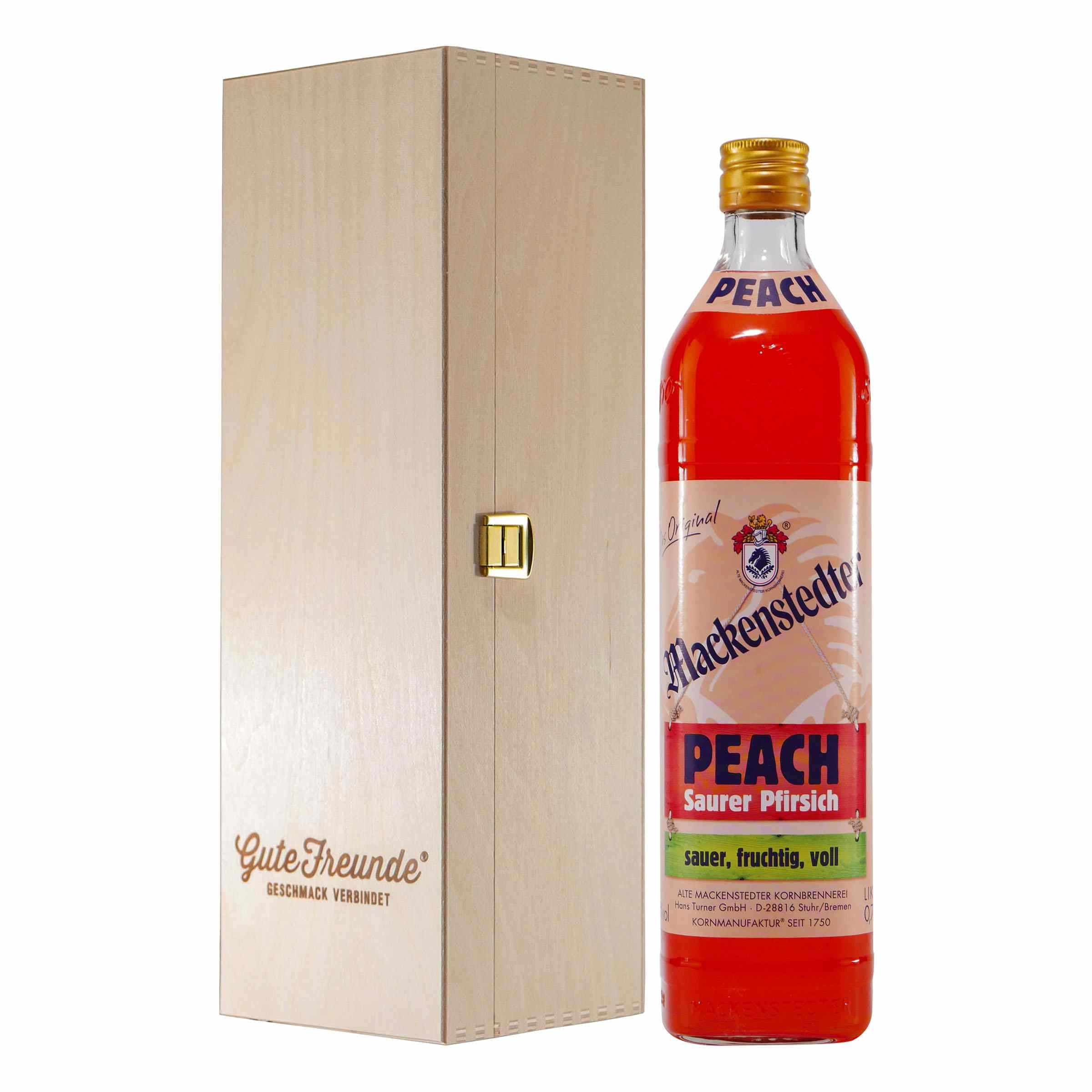 Mackenstedter Peach Saurer Pfirsich Likör mit Geschenk-HK