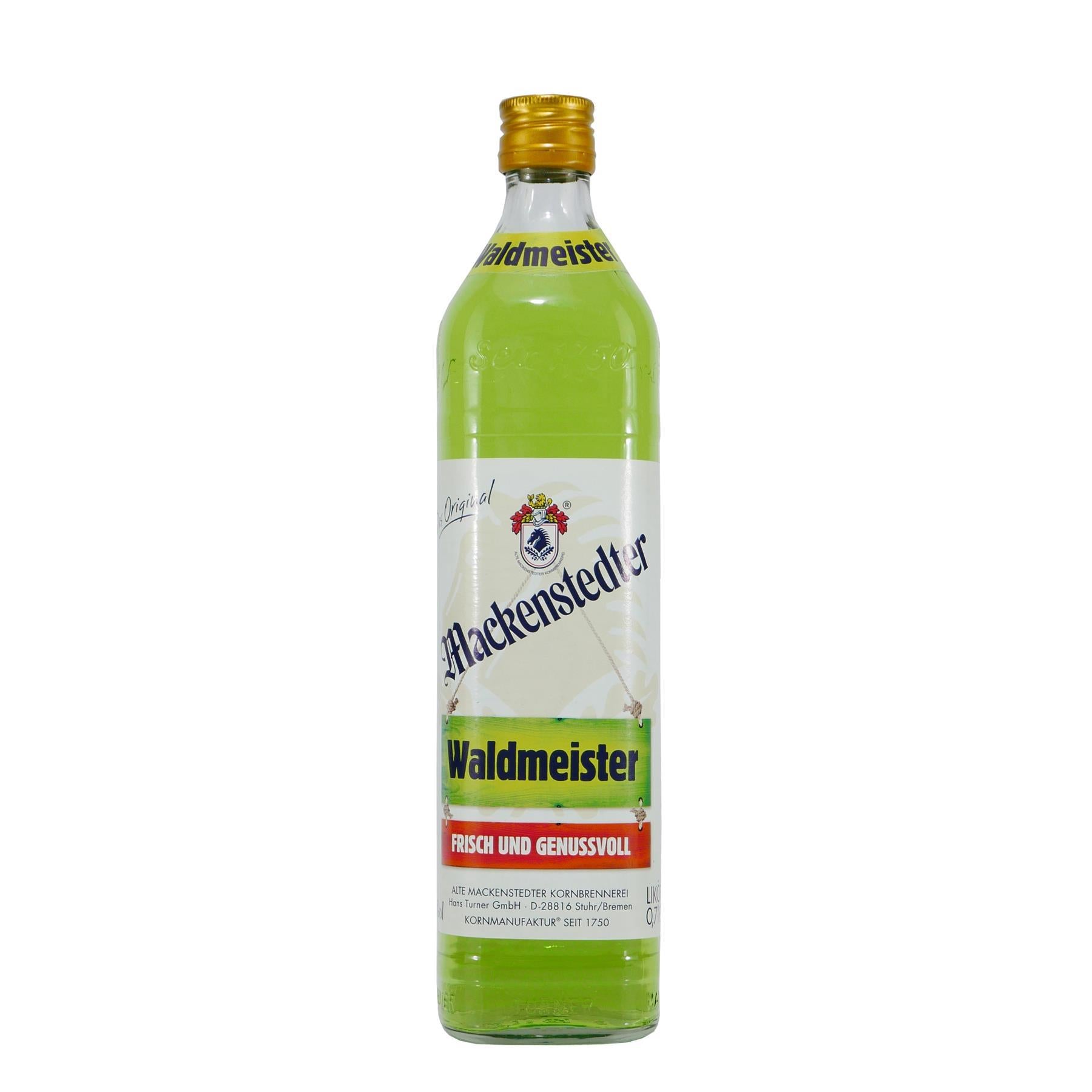 Mackenstedter Waldmeister Likör mit 6x Shotgläser