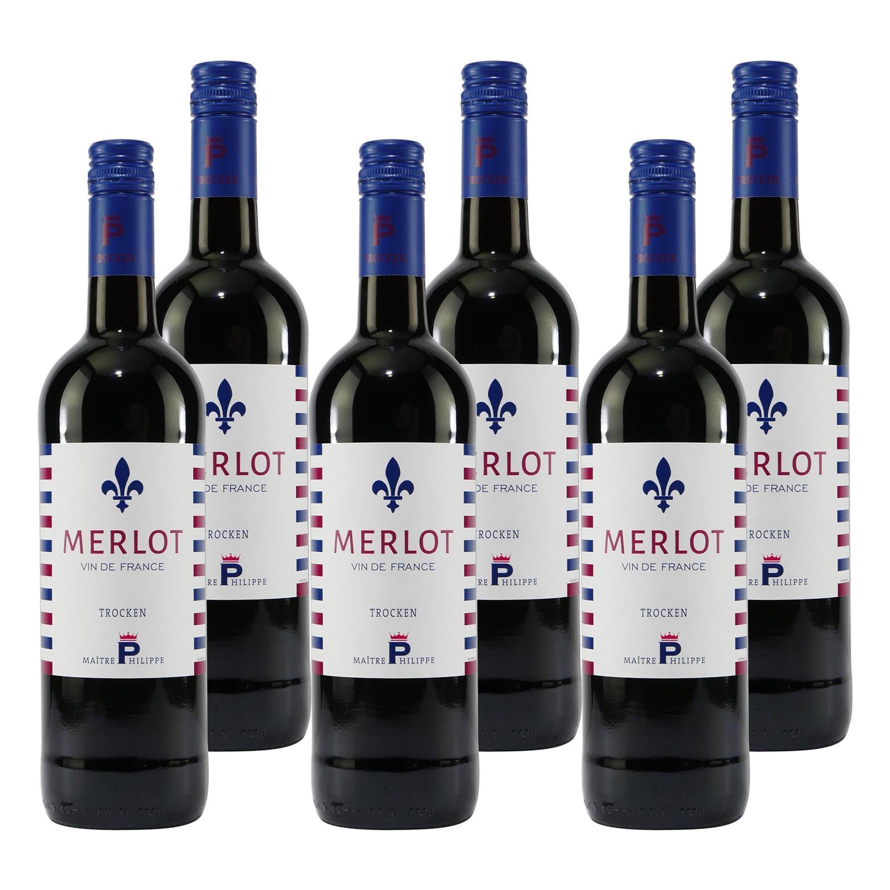 Maitre Philippe Merlot -trocken- (6 x 0,75L)