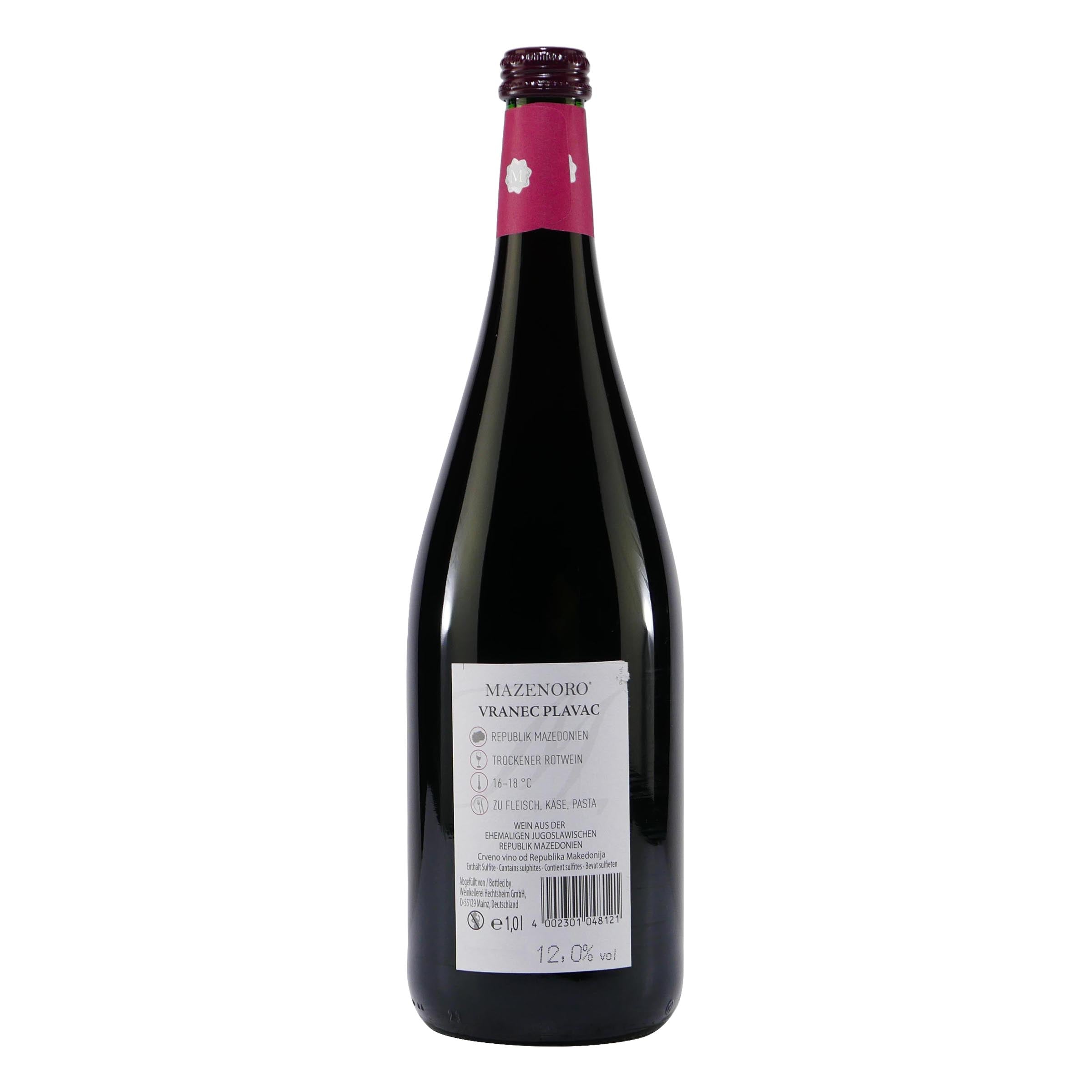 Mazenoro Vranec Plavac Rotwein -trocken- (6 x 1,0L)