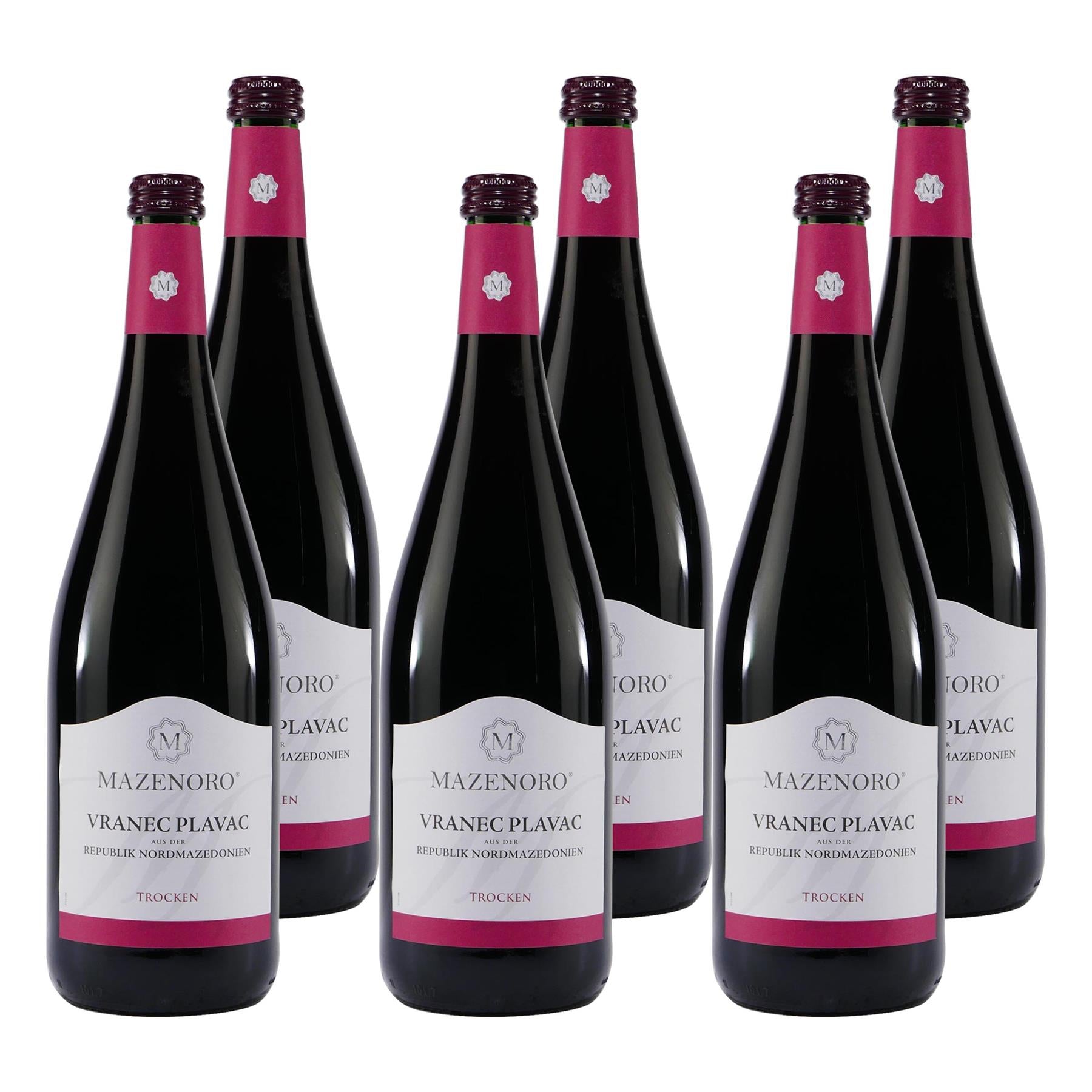 Mazenoro Vranec Plavac Rotwein -trocken- (6 x 1,0L)