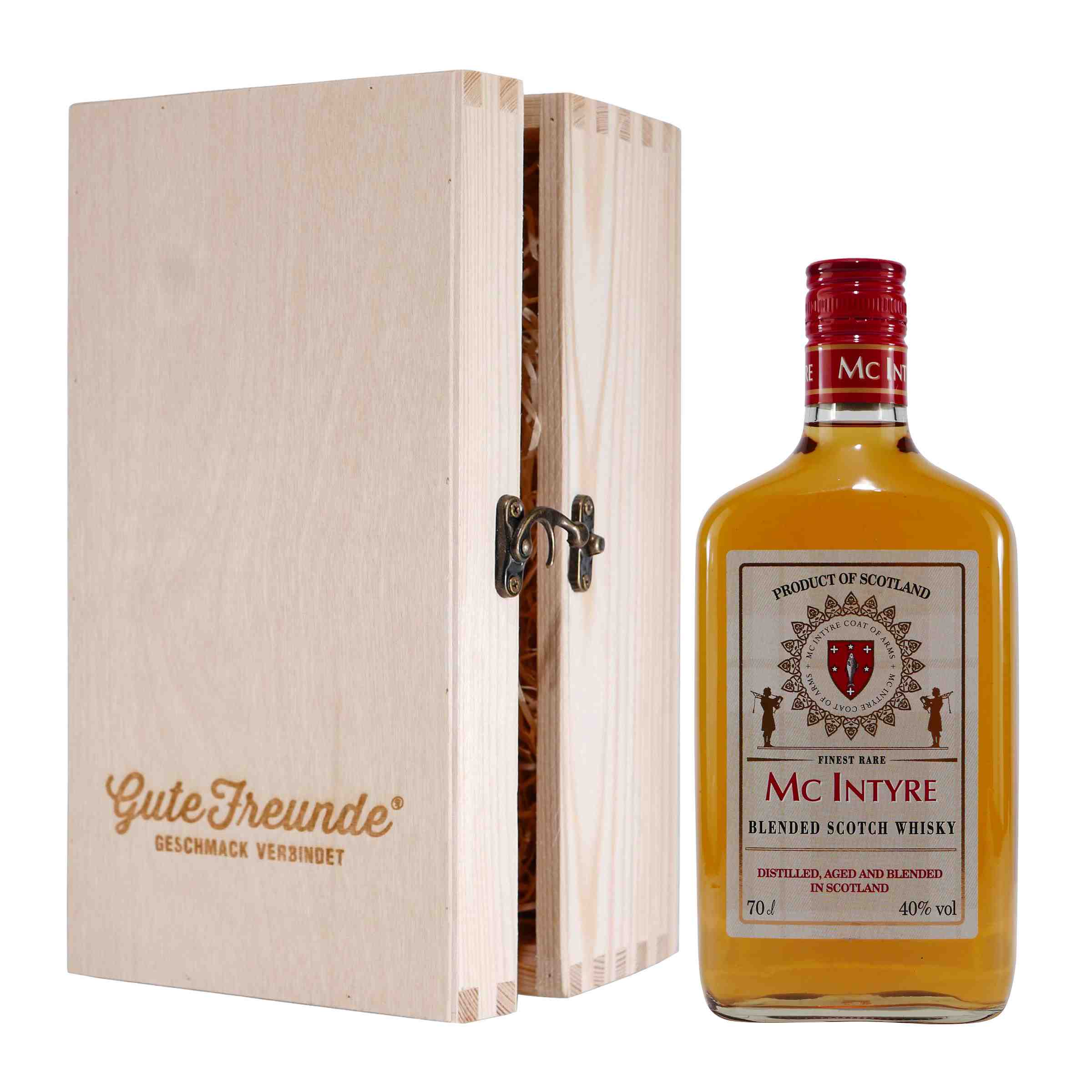 Mc Intyre Blended Scotch Whisky mit Geschenk-Holzkiste