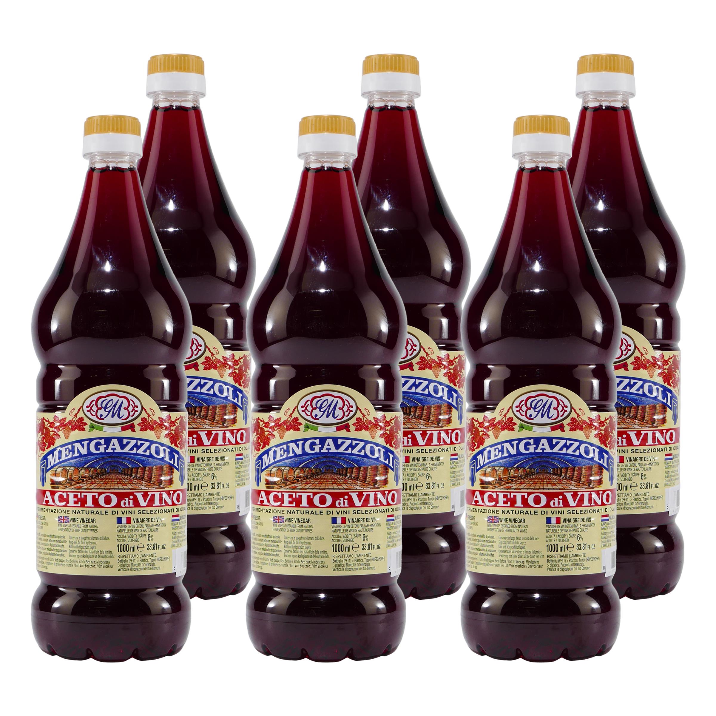 Mengazzoli Rotwein-Essig (12 x 1,0L)