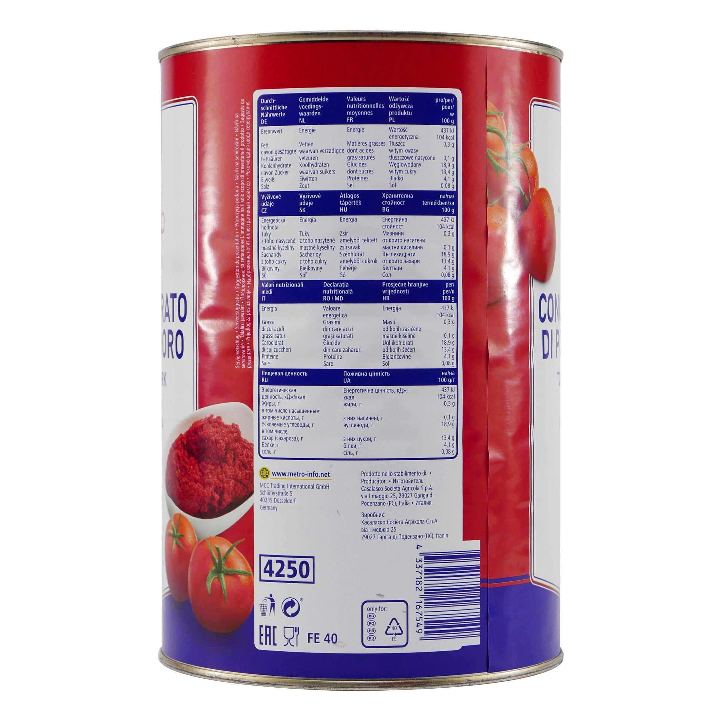 M.C. Tomatenmark 4,5KG