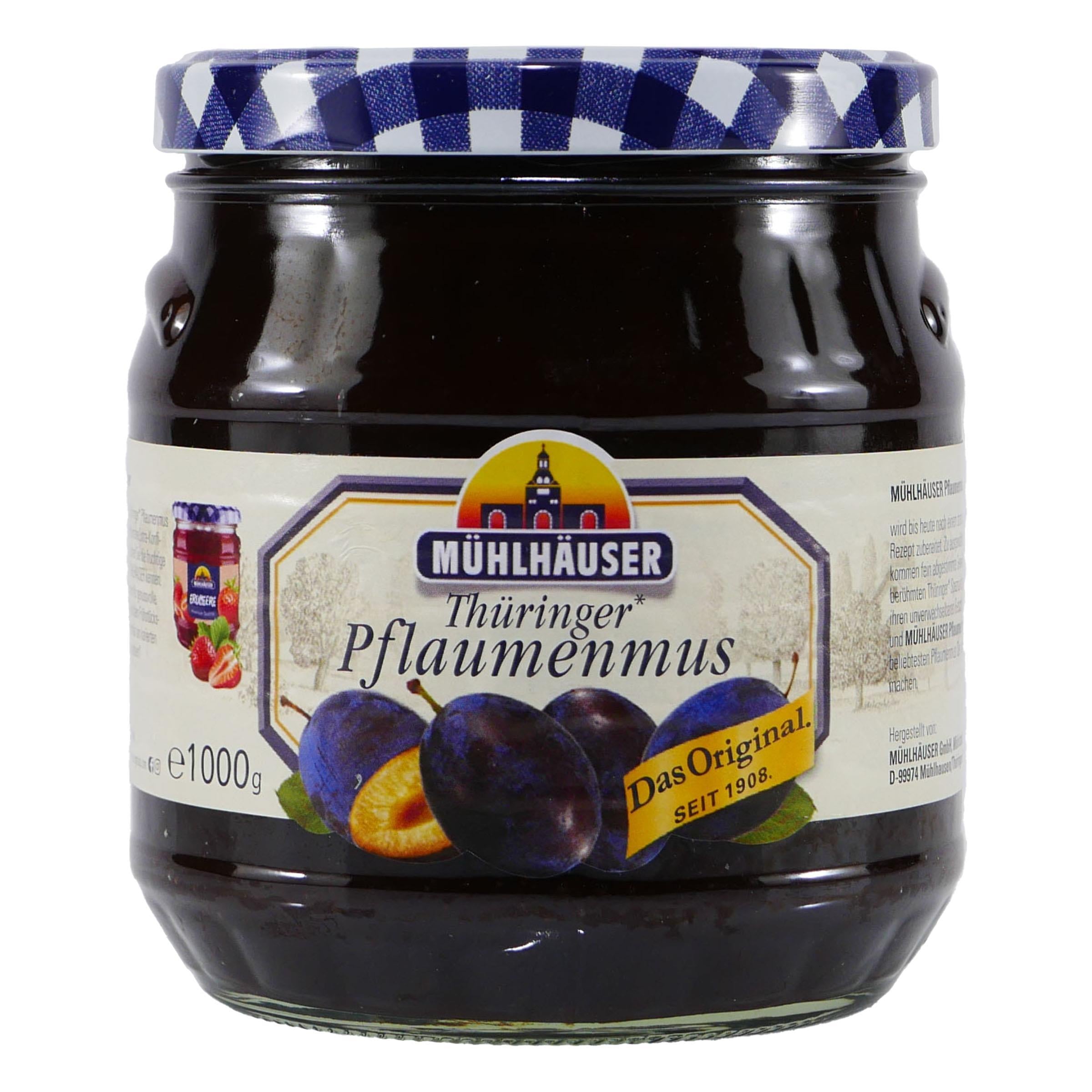 Mühlhäuser Thüringer Plaumenmus Gewürzt (6 x 1,00 Kg)