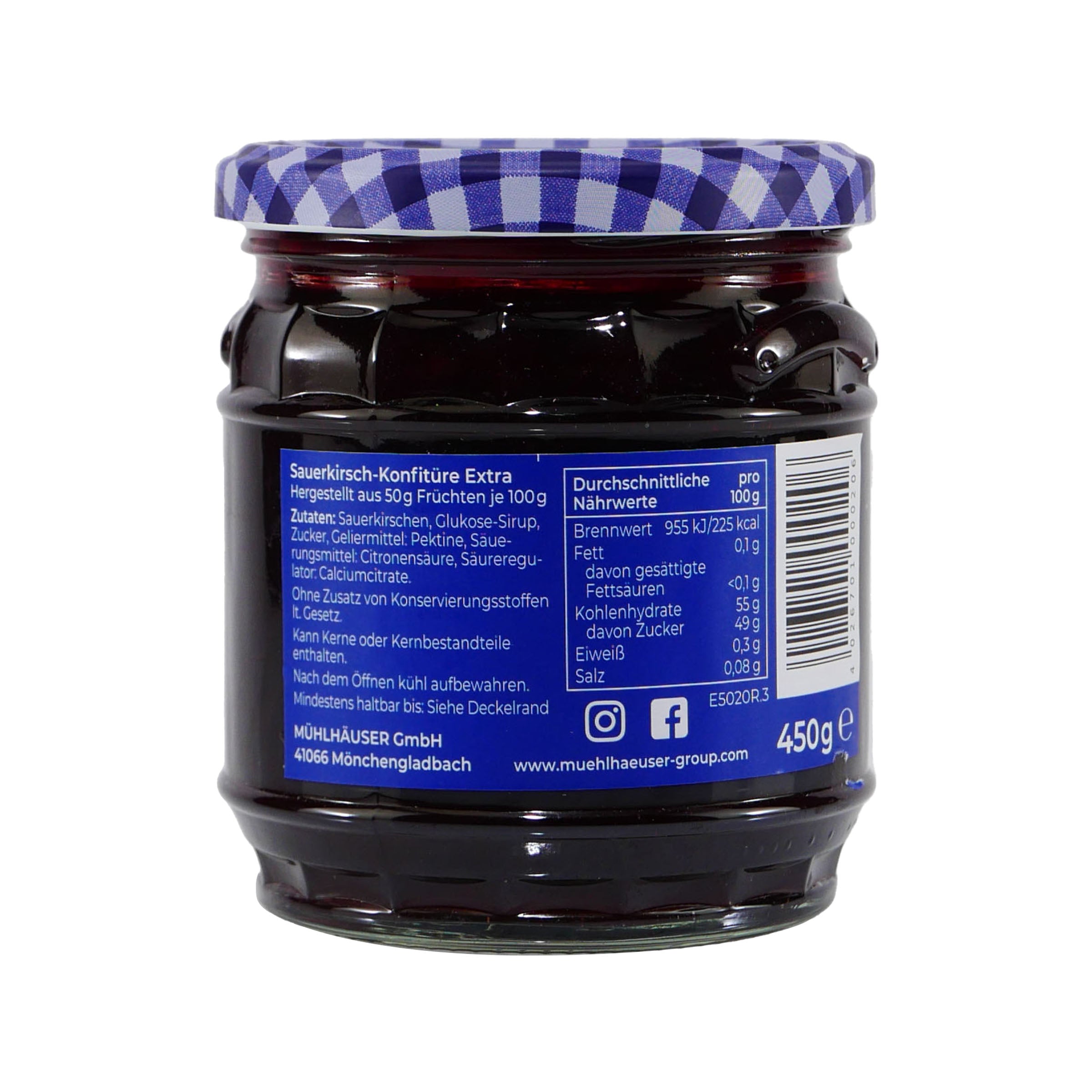 Mühlhäuser Sauerkirsch Konfitüre (8 x 0,45 Kg)