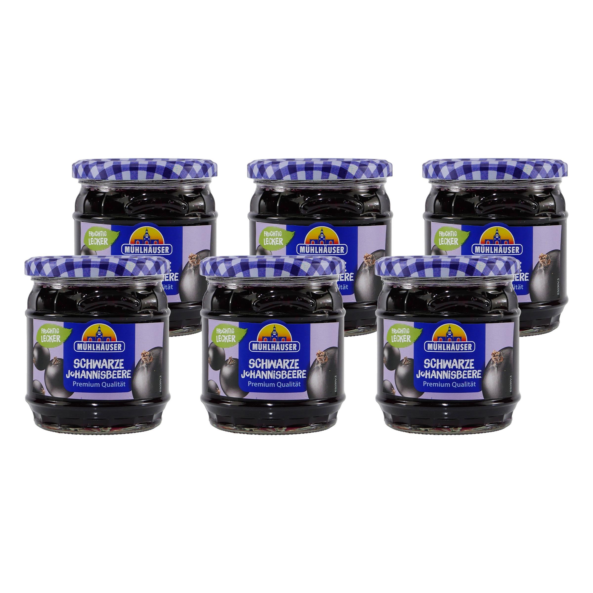 Mühlhäuser Schwarze Johannisbeer Konfitüre (8 x 0,45 Kg)
