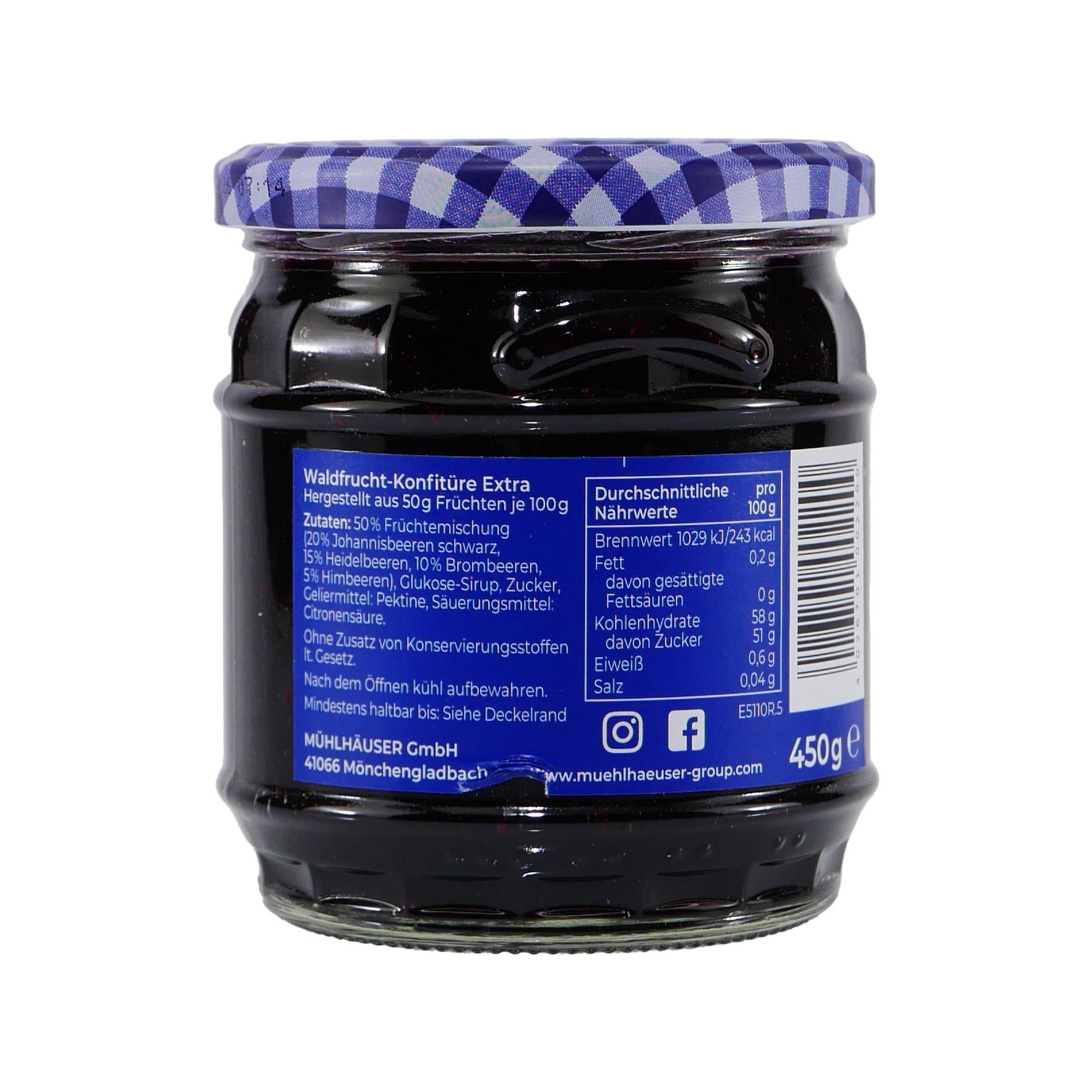 Mühlhäuser Waldfrucht Konfitüre (8 x 0,45 Kg)