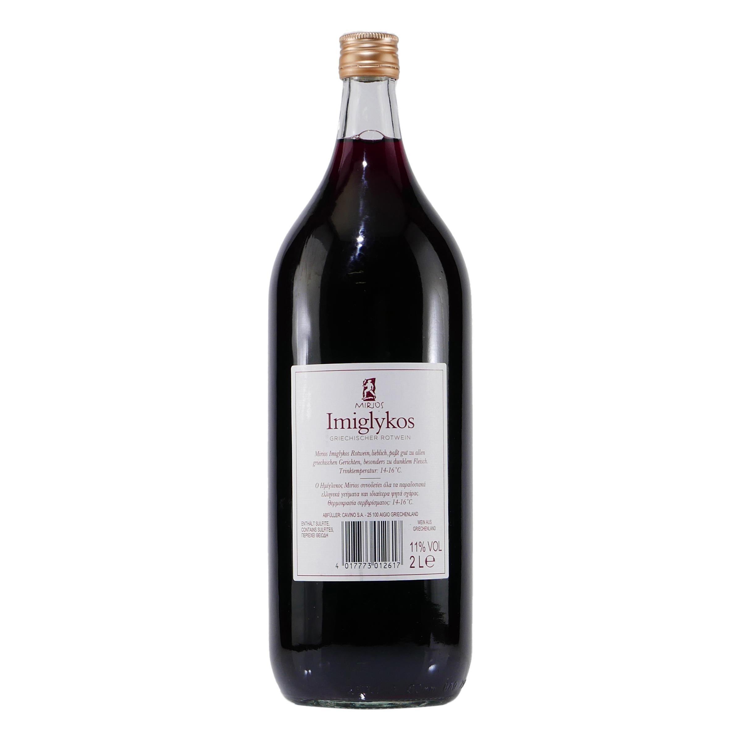 Mirios Imiglykos Rotwein -lieblich- 2,0L
