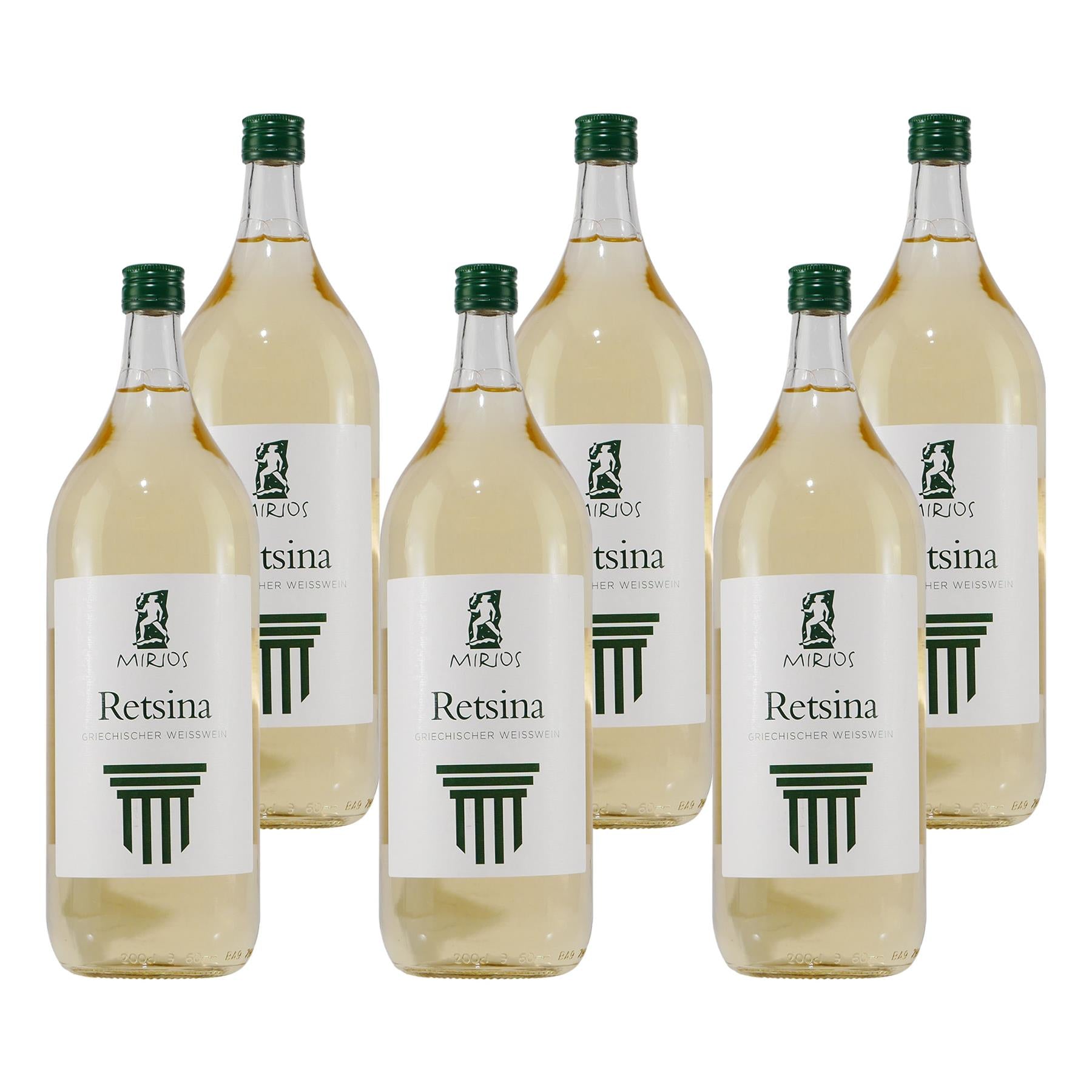 Mirios Retsina Weißwein -trocken- (6 x 2,0L)