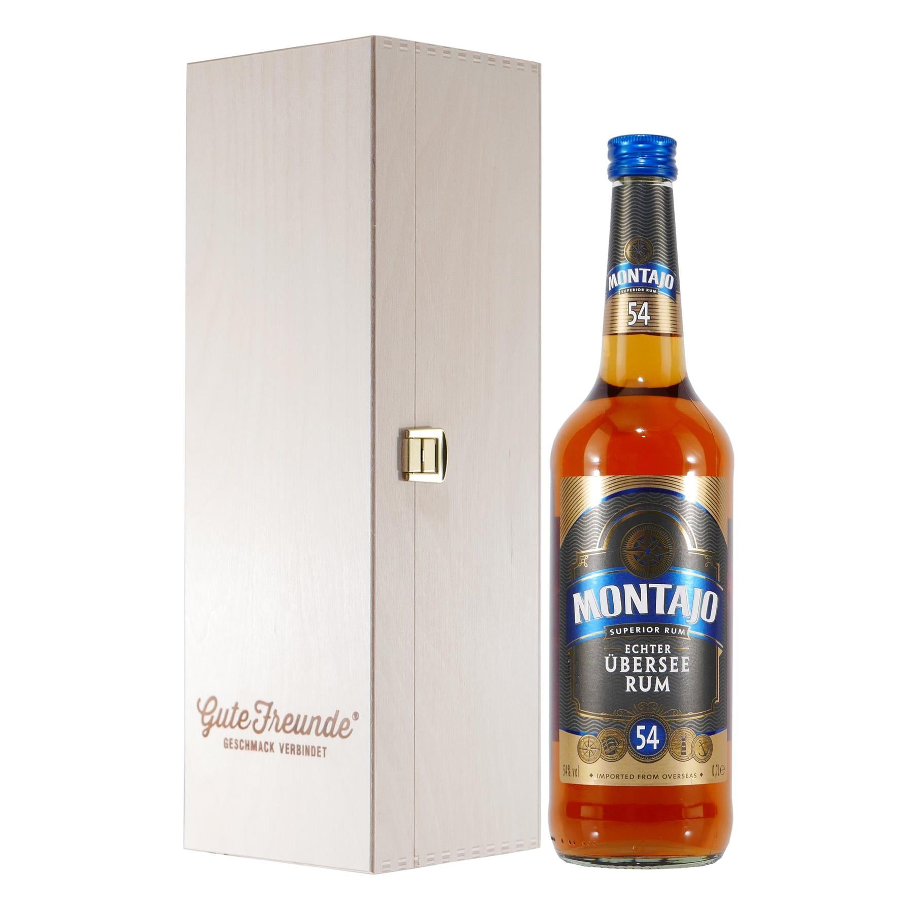 MONTAJO Echter Übersee Rum mit Geschenk-Holzkiste