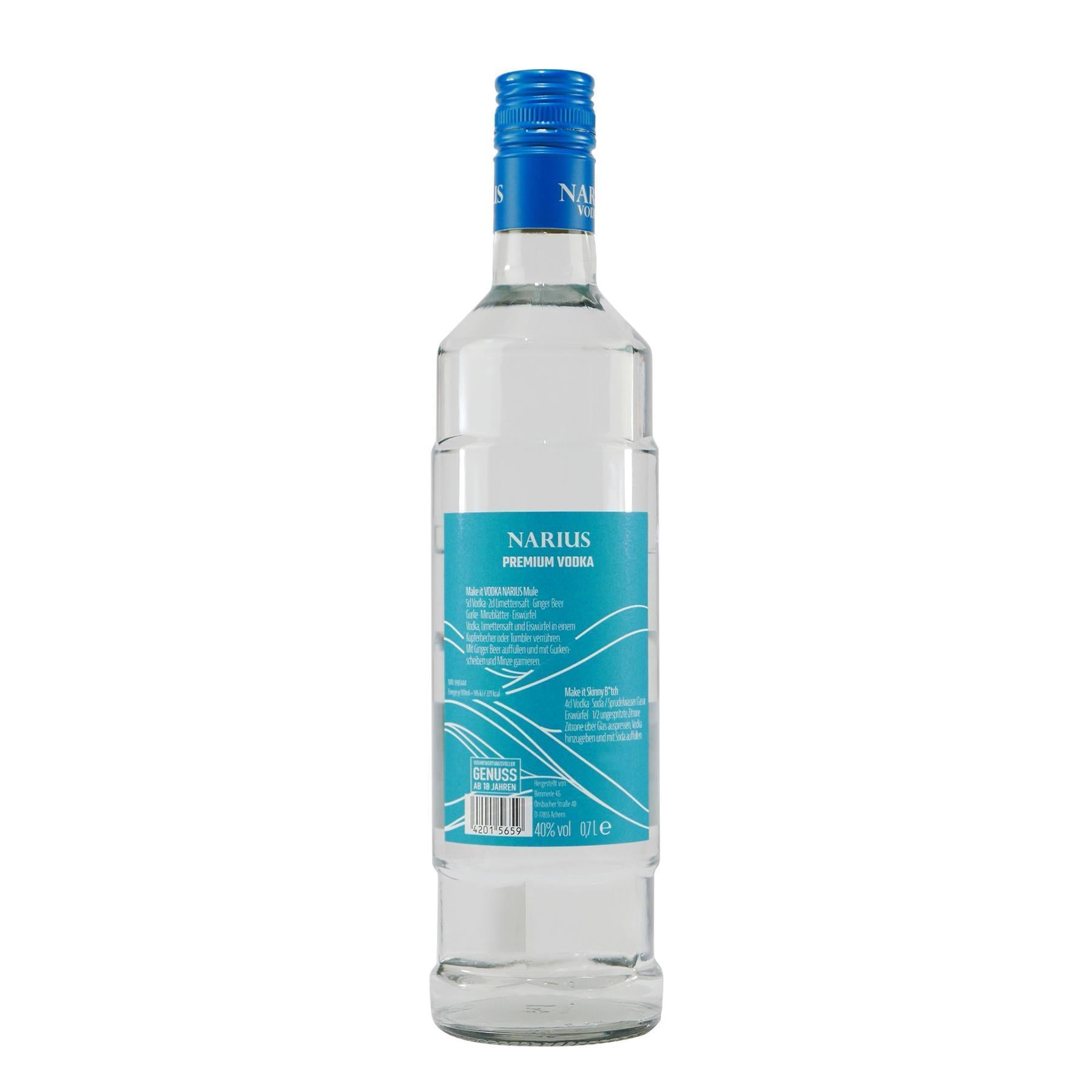 Narius Vodka mit Geschenk-Holzkiste