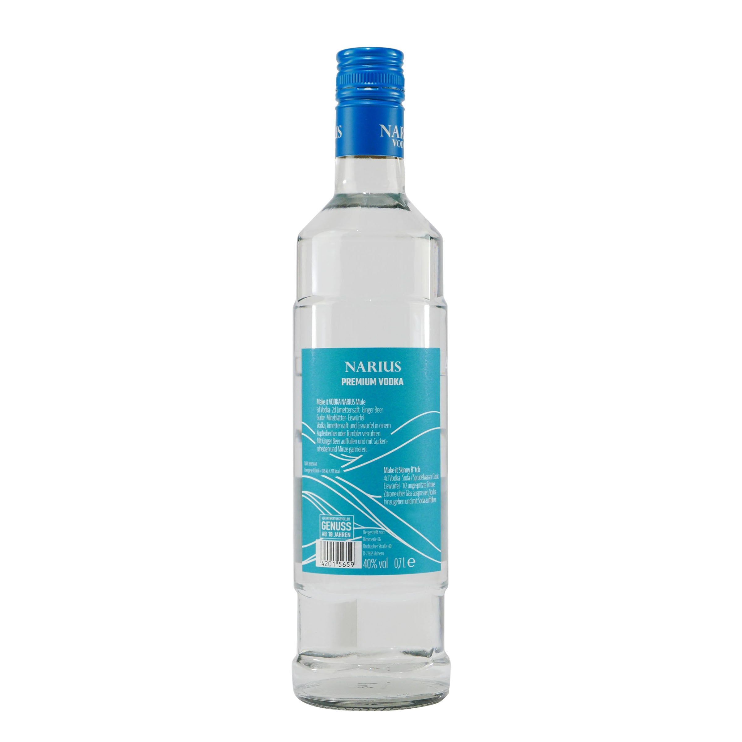 Narius Vodka mit Geschenk-Holzkiste