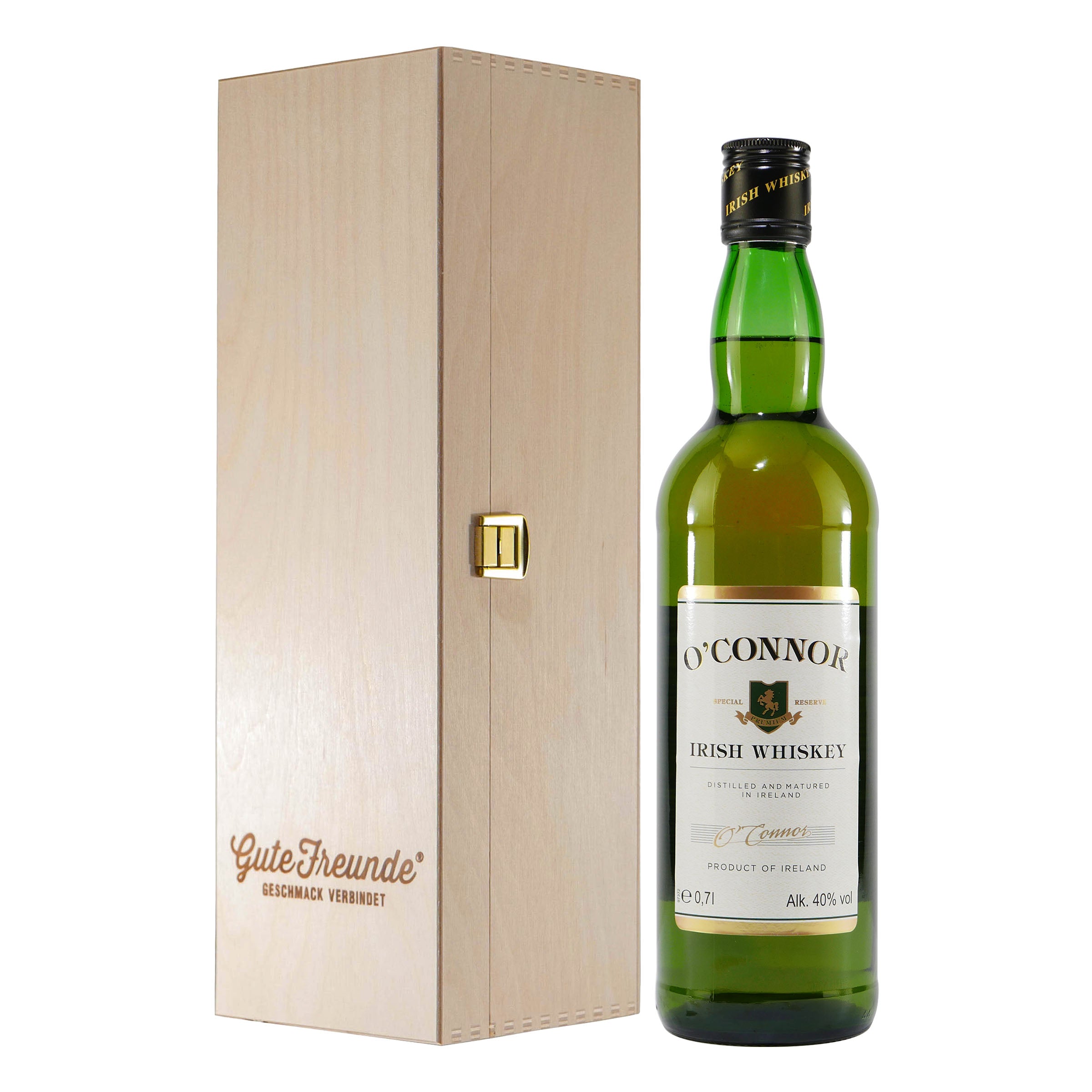 O´Conner Irish Whiskey mit Geschenk-Holzkiste