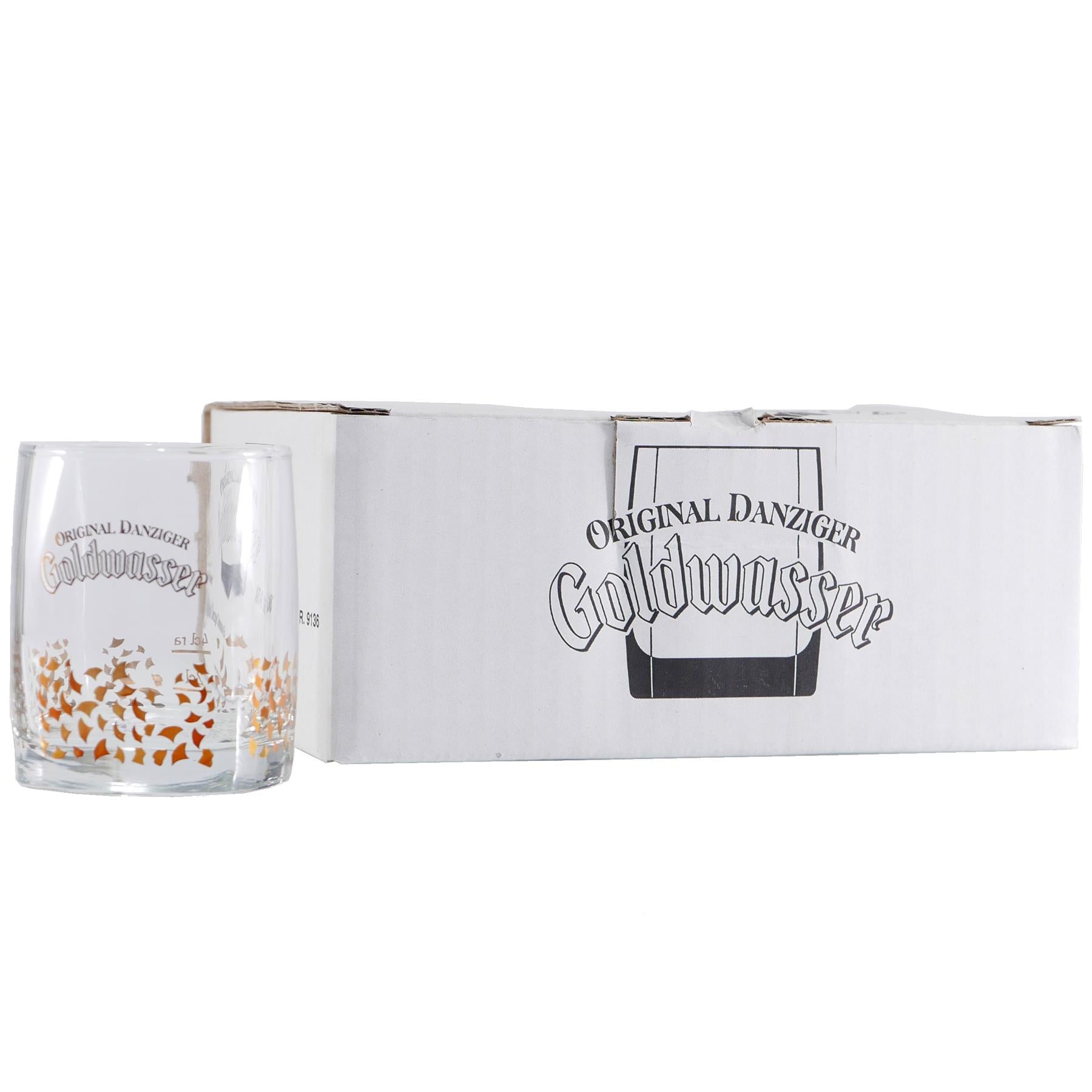 Original Danziger Goldwasser 6 x Glas 2cl/4cl