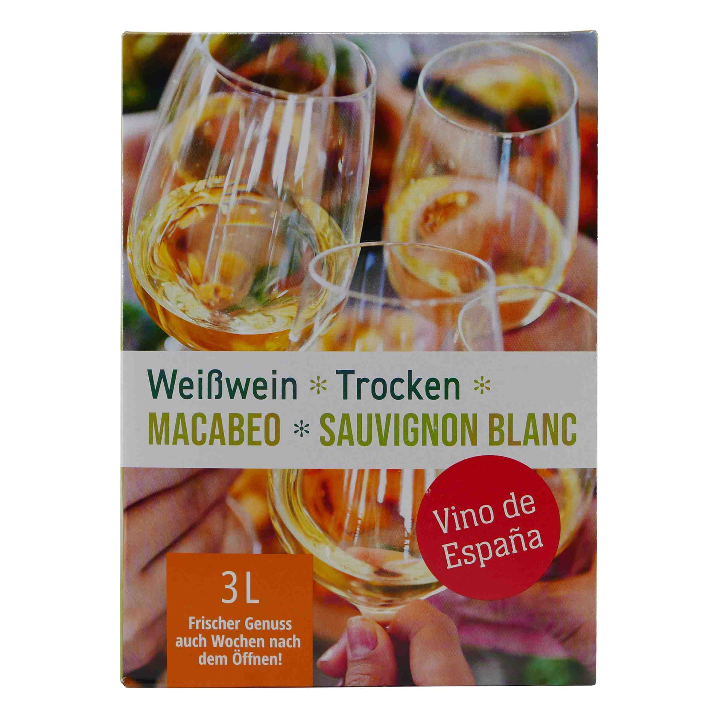 Vino de España Macabeo Sauvignon Blanc BIB 3,0L -trocken-