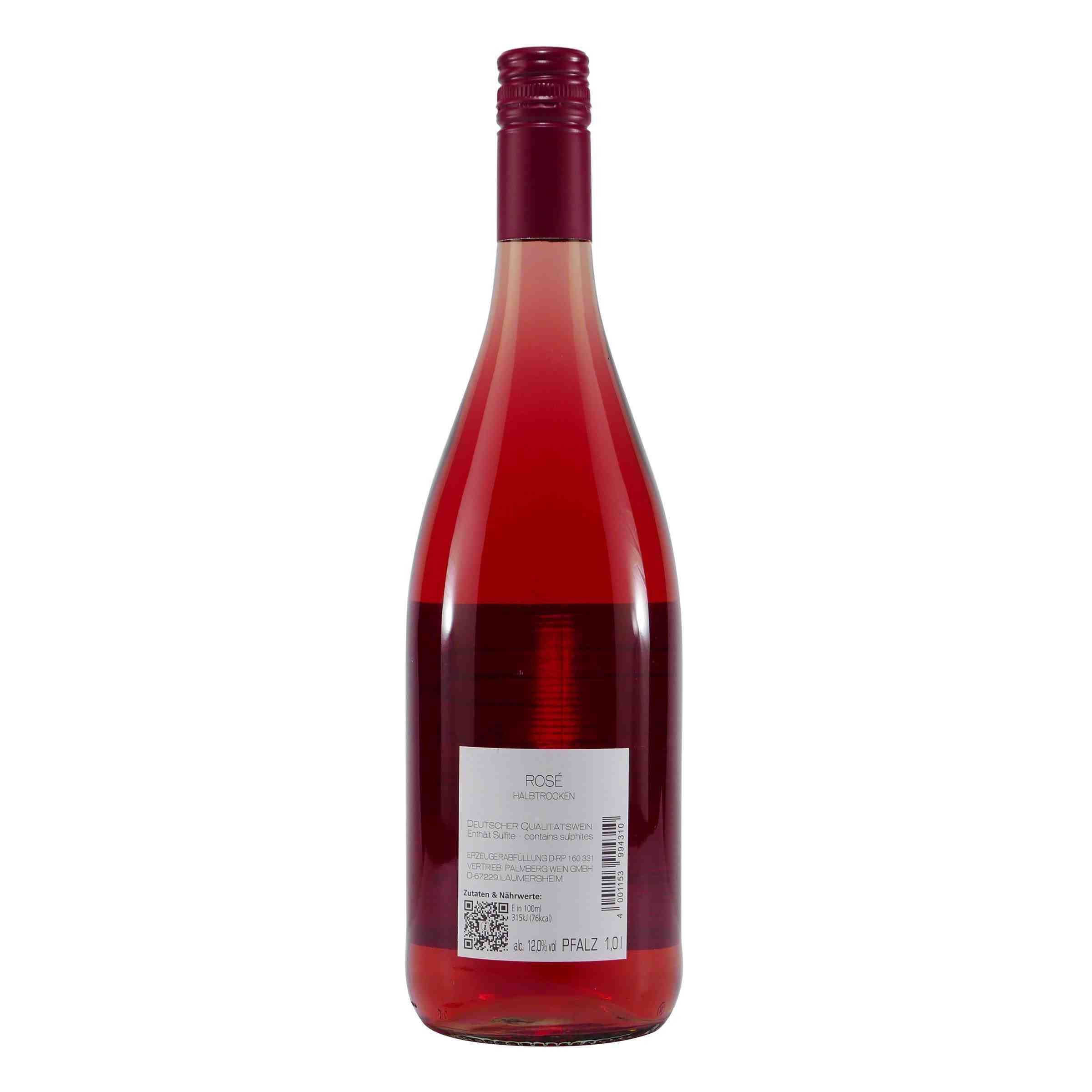 Palmberg Rosé QbA -halbtrocken- (6 x 1,0L)