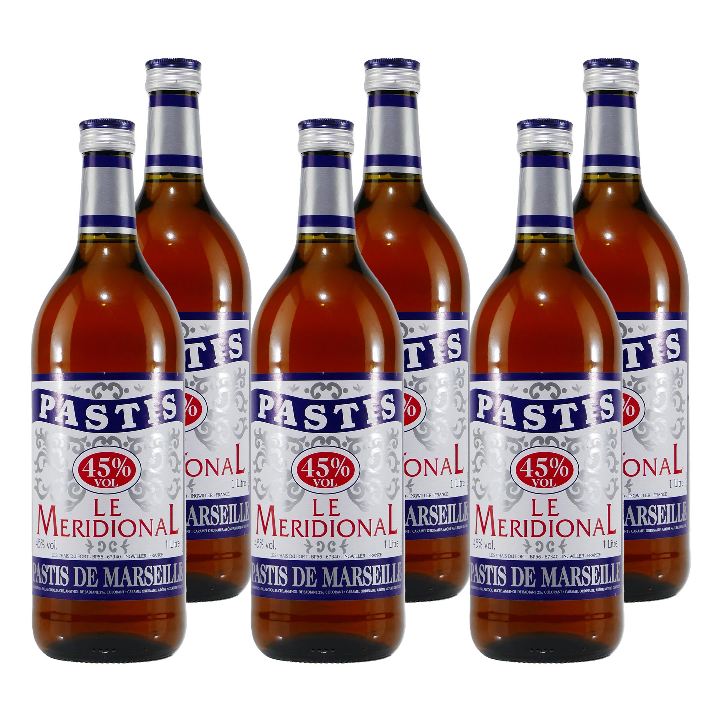 Pastis de Marseille Le Meridional Anislikör (6 x 1,0L)