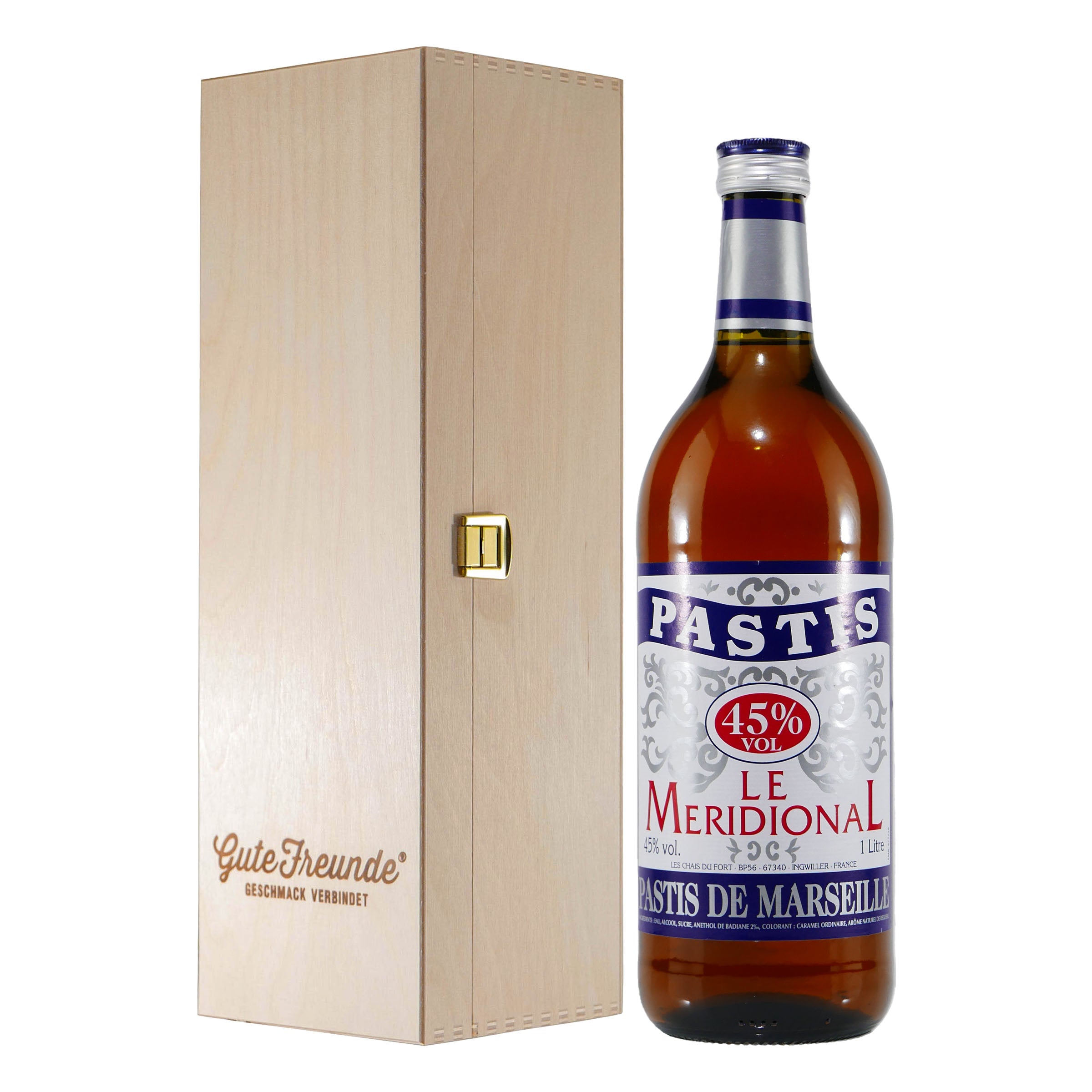 Pastis de Marseille Le Meridional Anislikör mit Geschenk-HK