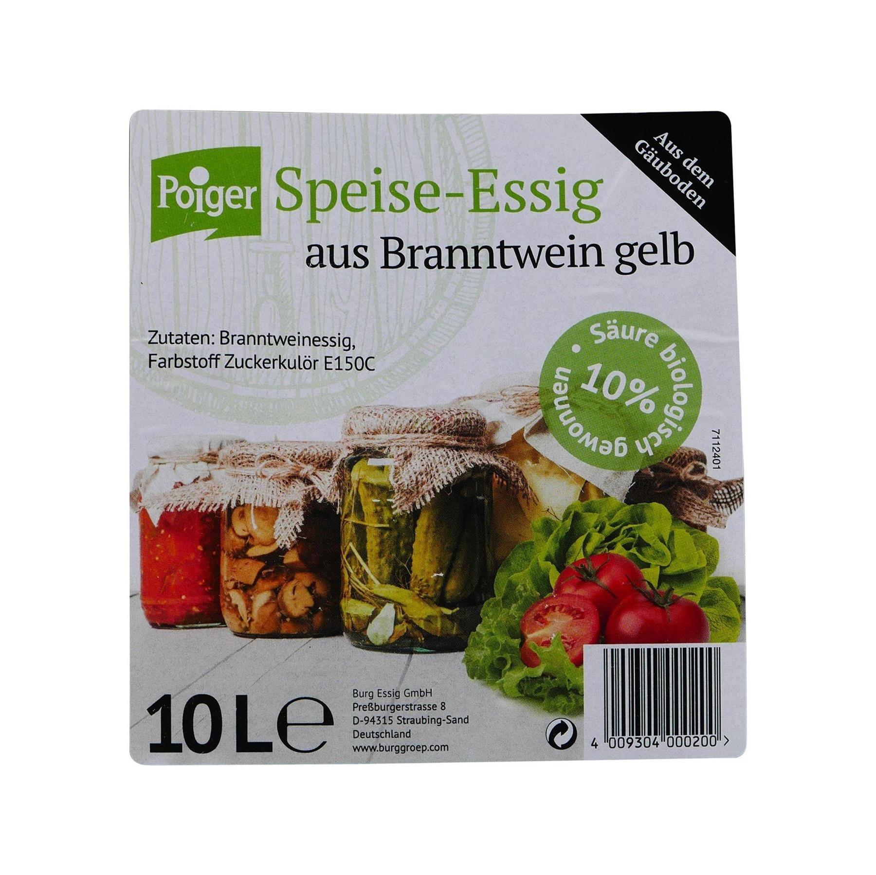 Poiger Speise - Essig Gelb 10L