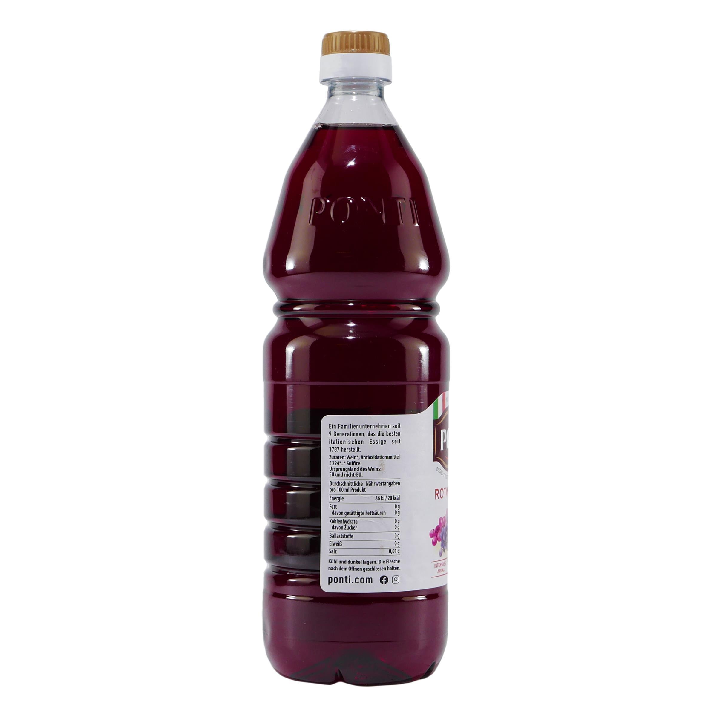 Ponti Rotwein-Essig 6% Säure (12 x 1,0L)