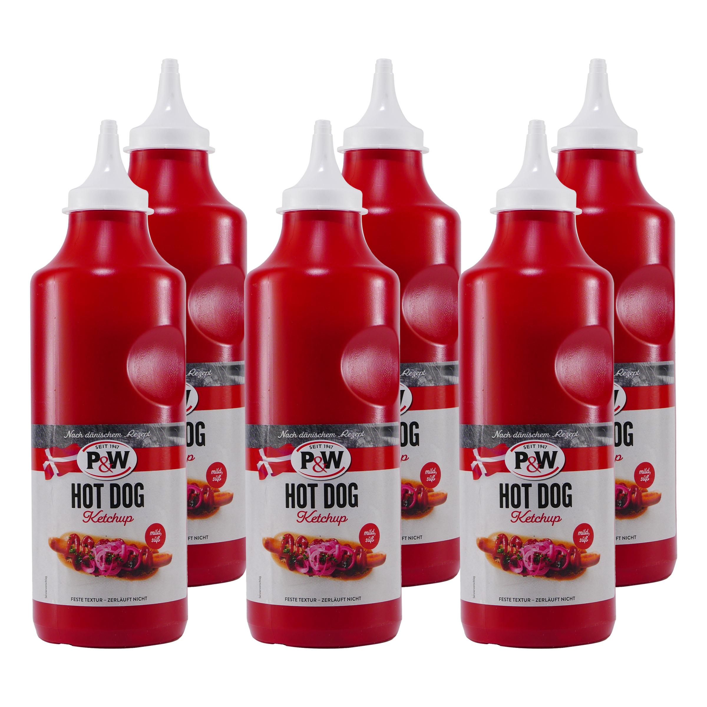 P&W Hot Dog Ketchup (6 x 900g)