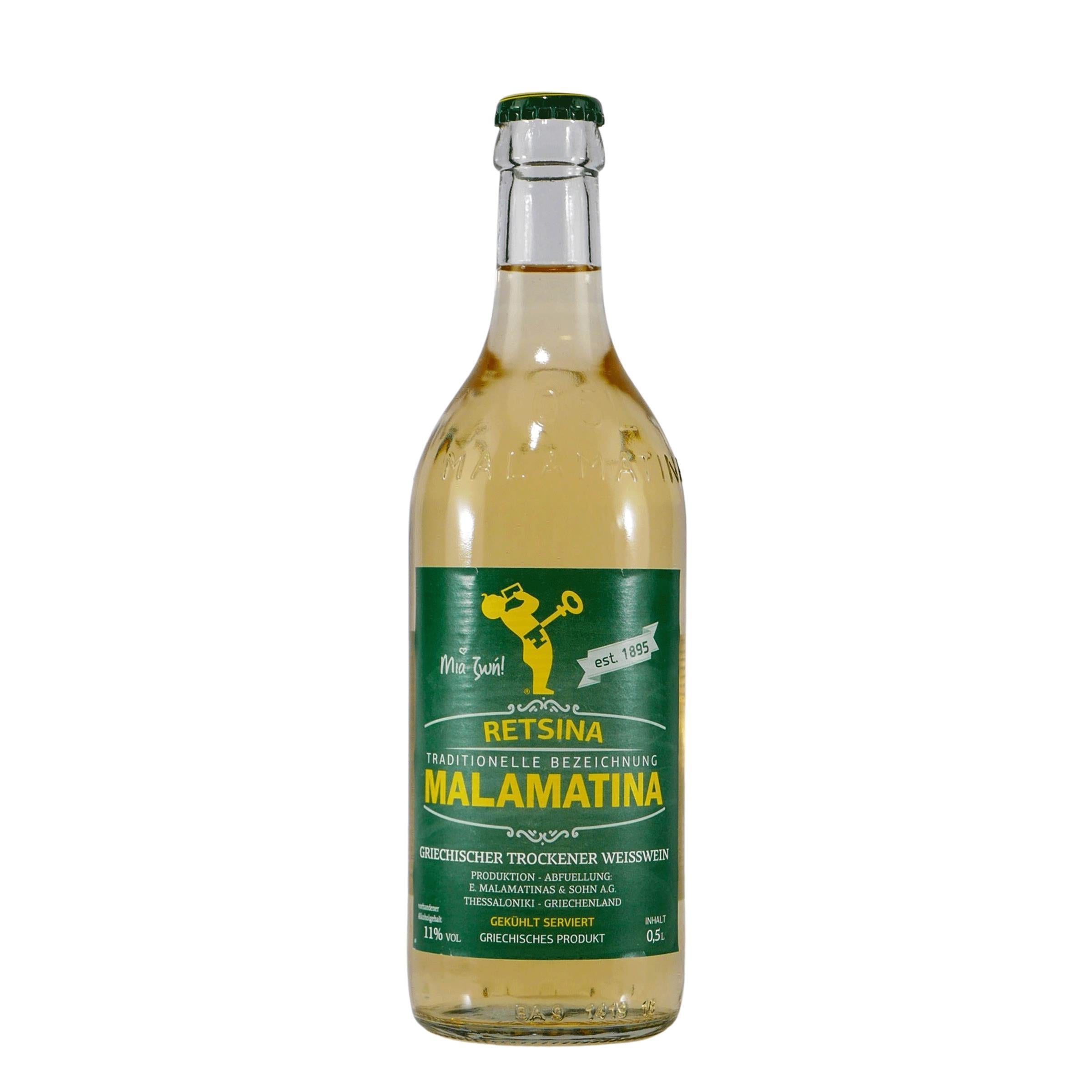 Retsina Malamatina Weißwein -trocken- (6 x 0,5L)