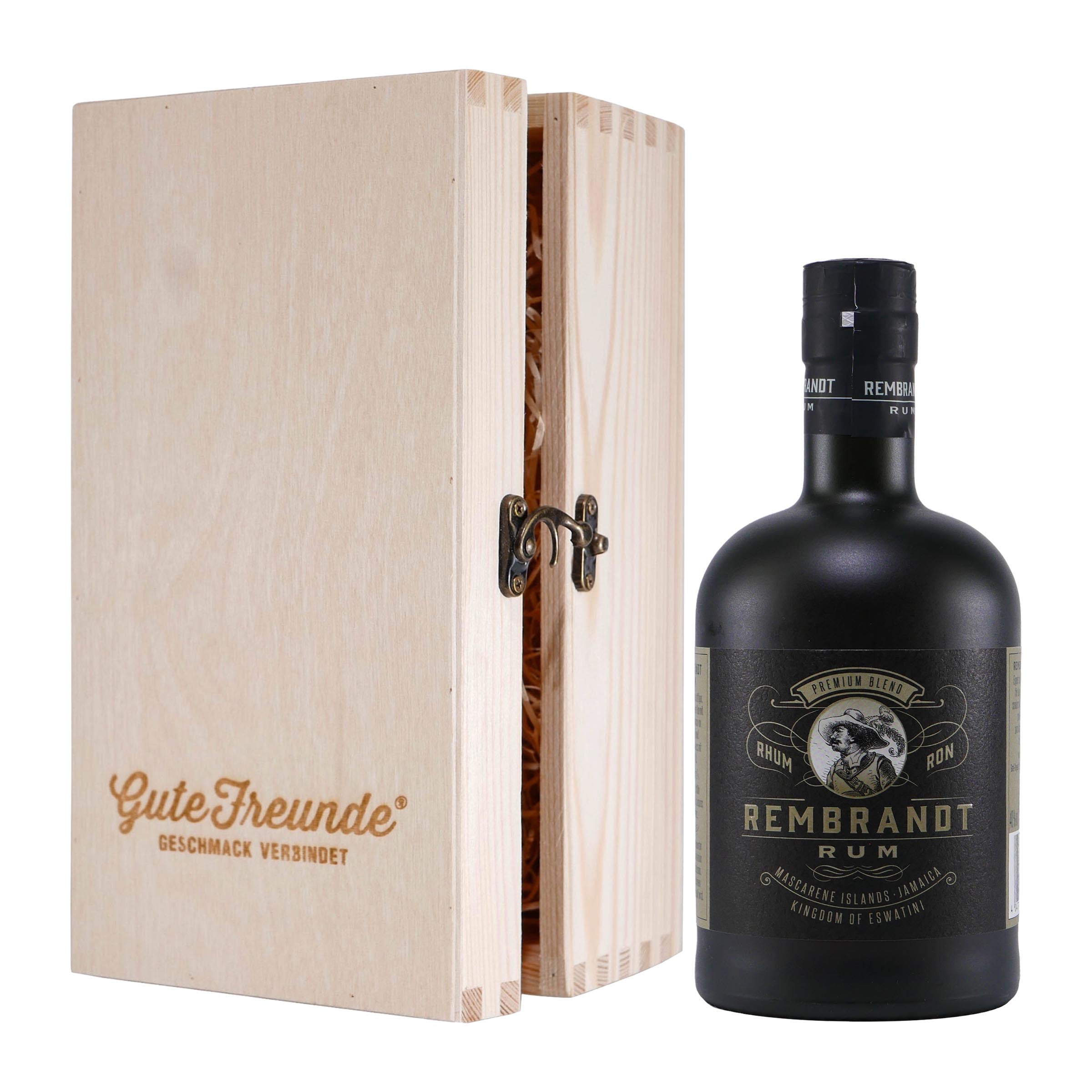 Rhum Ron Rembrandt Rum mit Geschenk-Holzkiste