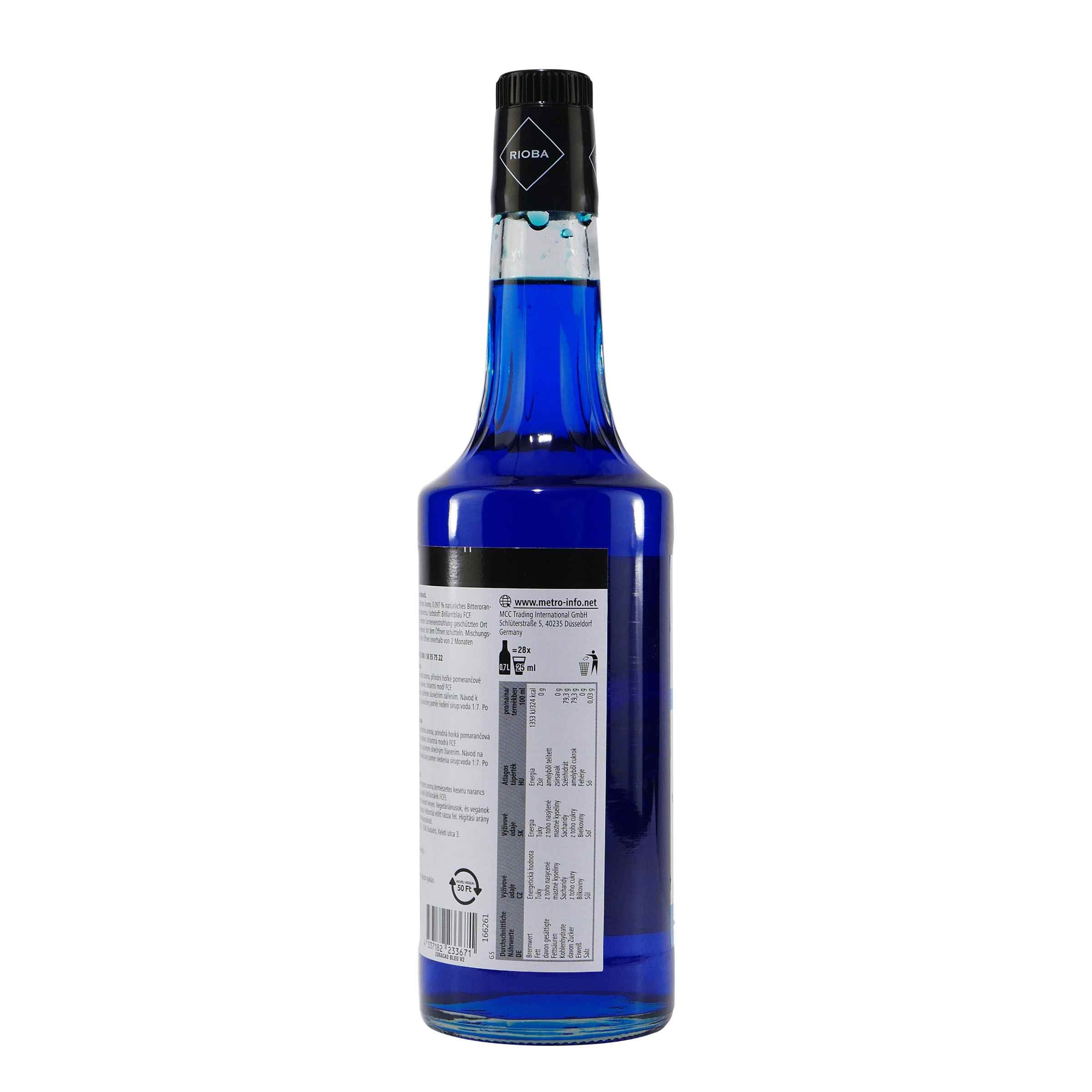 Rioba Blue Curacao Bar-Syrup-Getränkesirup