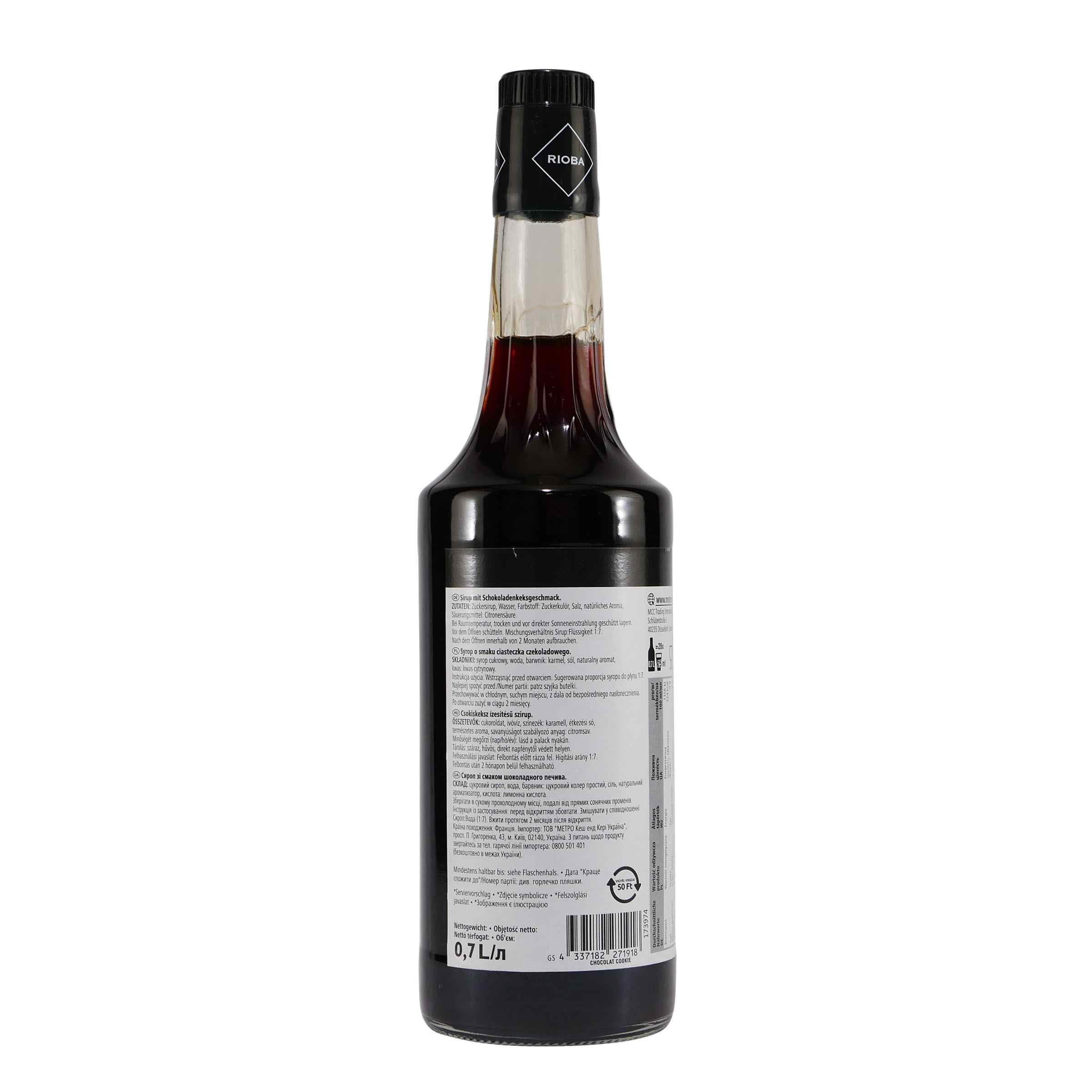Rioba Chocolate Cookie Syrup (6 x 0,7L)