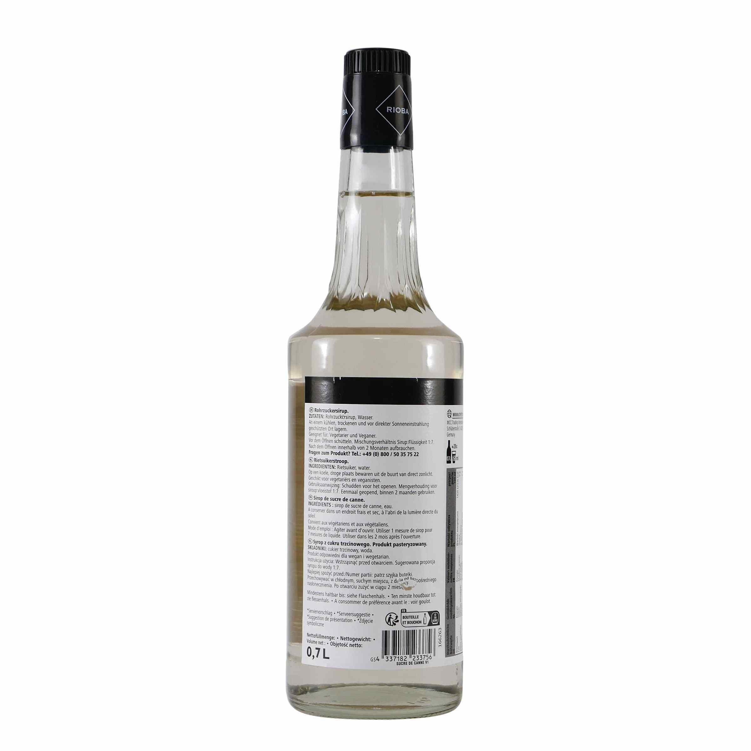 Rioba Cane Sugar (Rohrzucker) Syrup (6 x 0,7L)