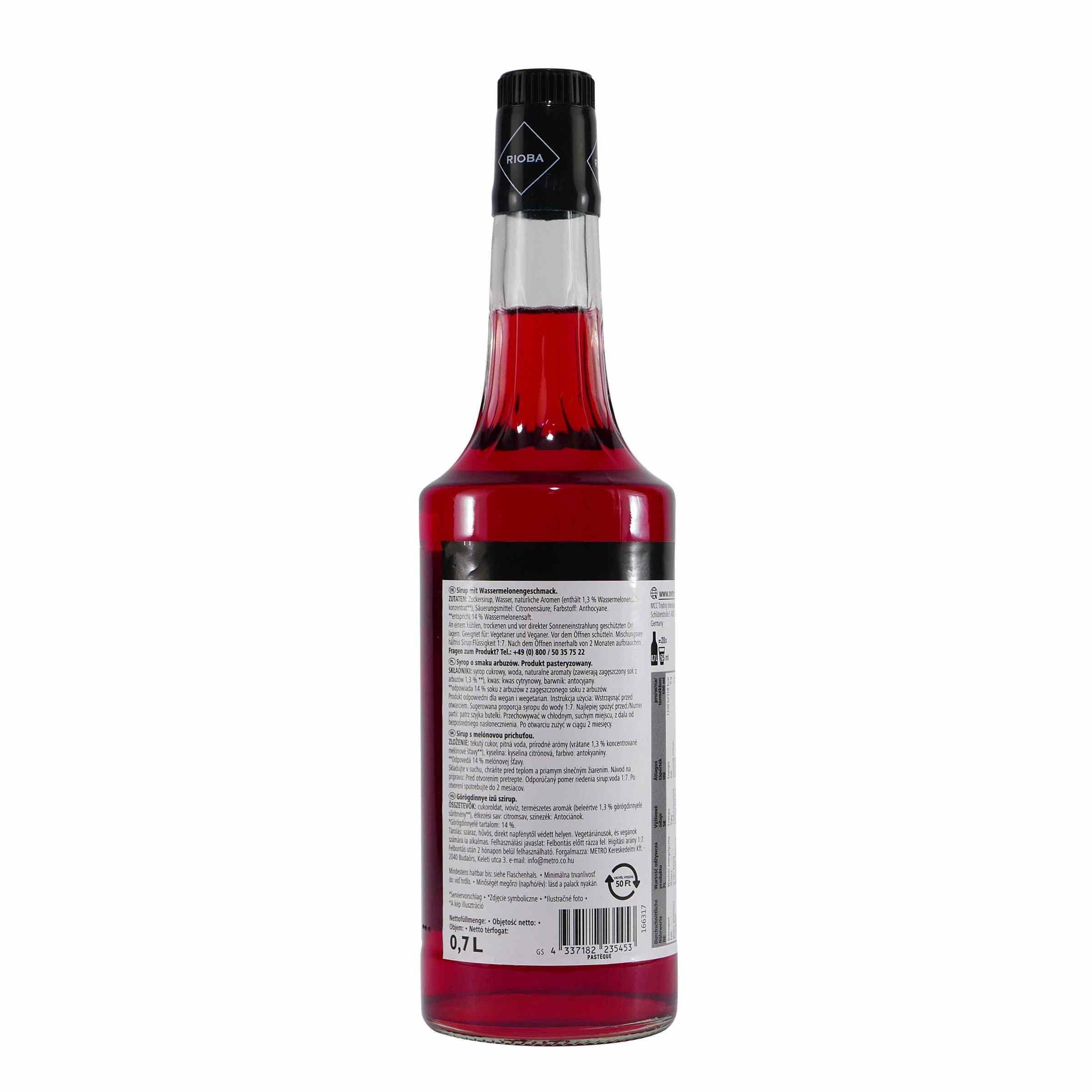 Rioba Watermelon (Wassermelone) Syrup (6 x 0,7L)