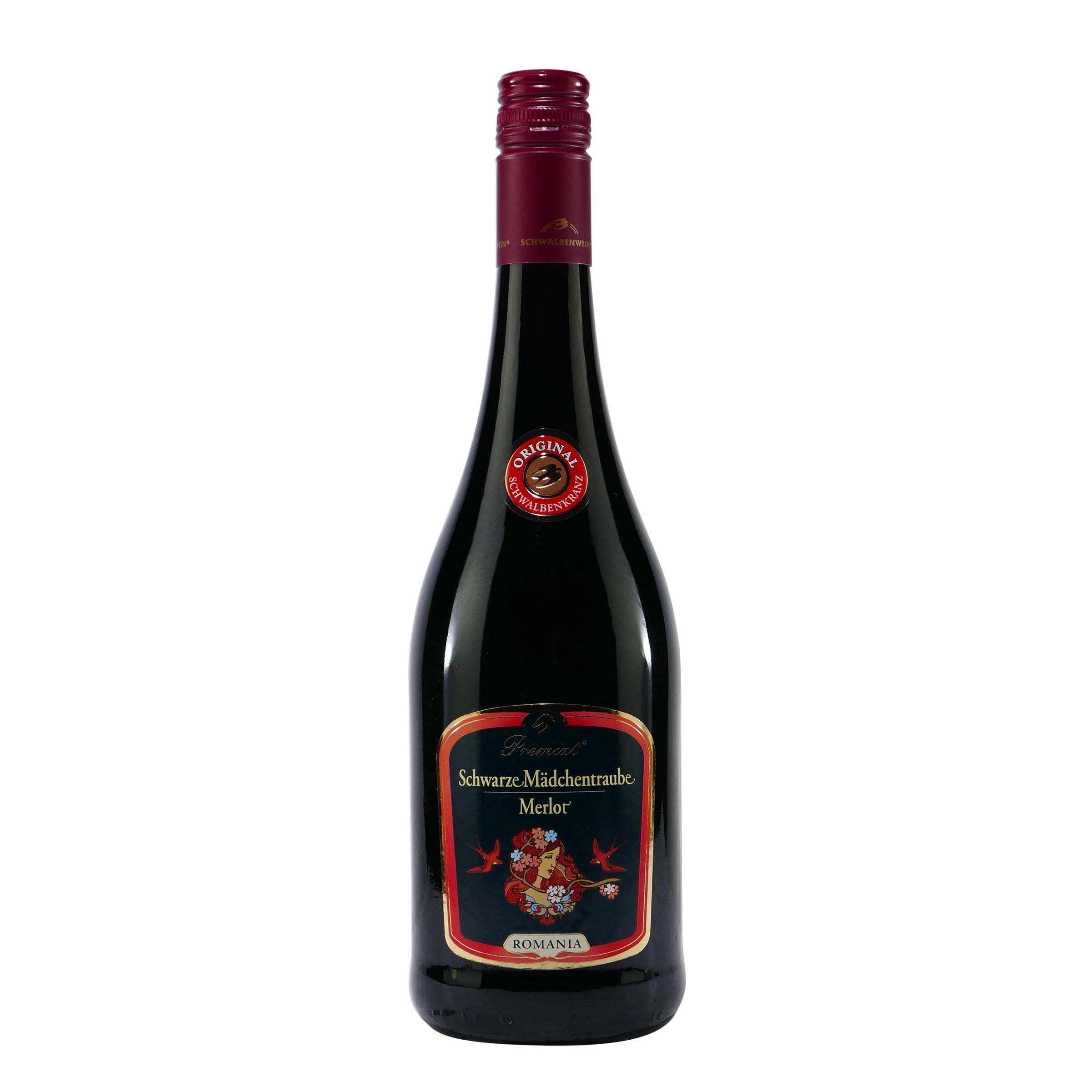 Schwarze Mädchentraube Merlot Rotwein -lieblich- (6 x 0,75L)
