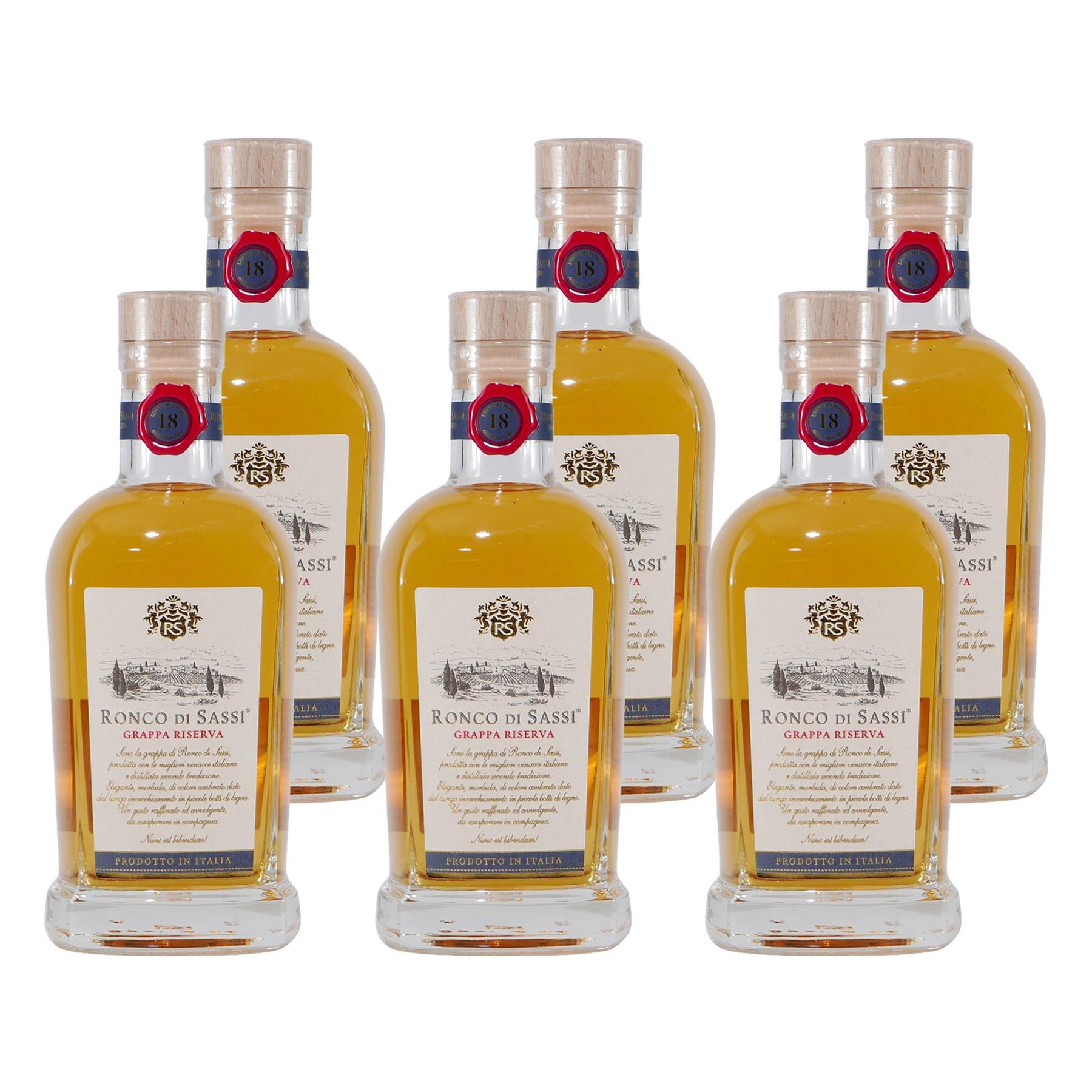 Ronco di Sassi Grappa Riserva (6 x 0,5L)