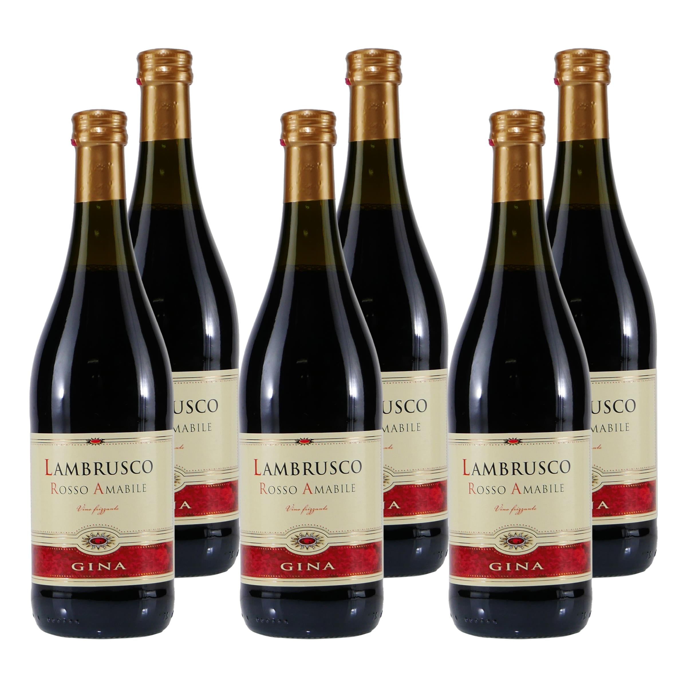 Gina Lambrusco Rosso Amabile -lieblich- (6 x 0,75L)