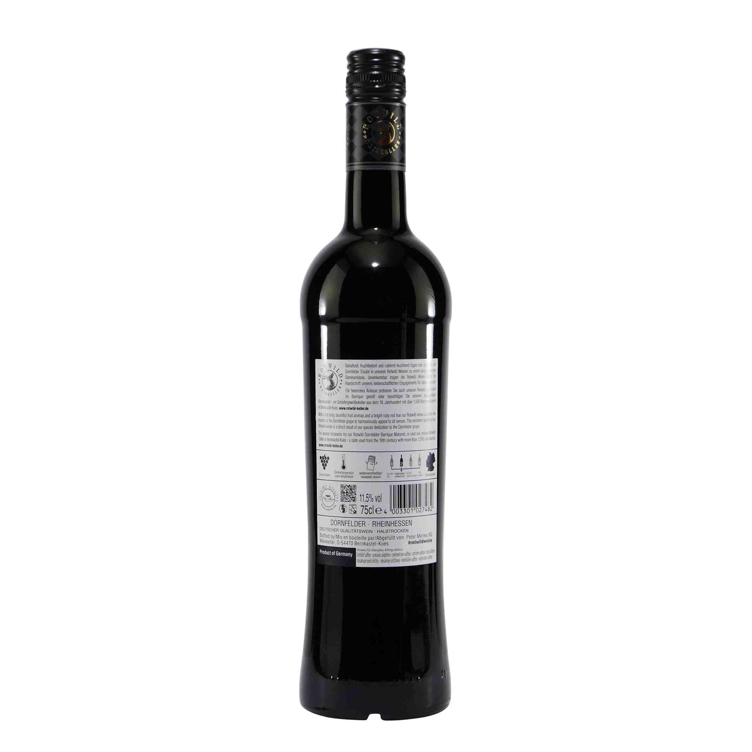 Rotwild Dornfelder QbA -halbtrocken- (6 x 0,75L)