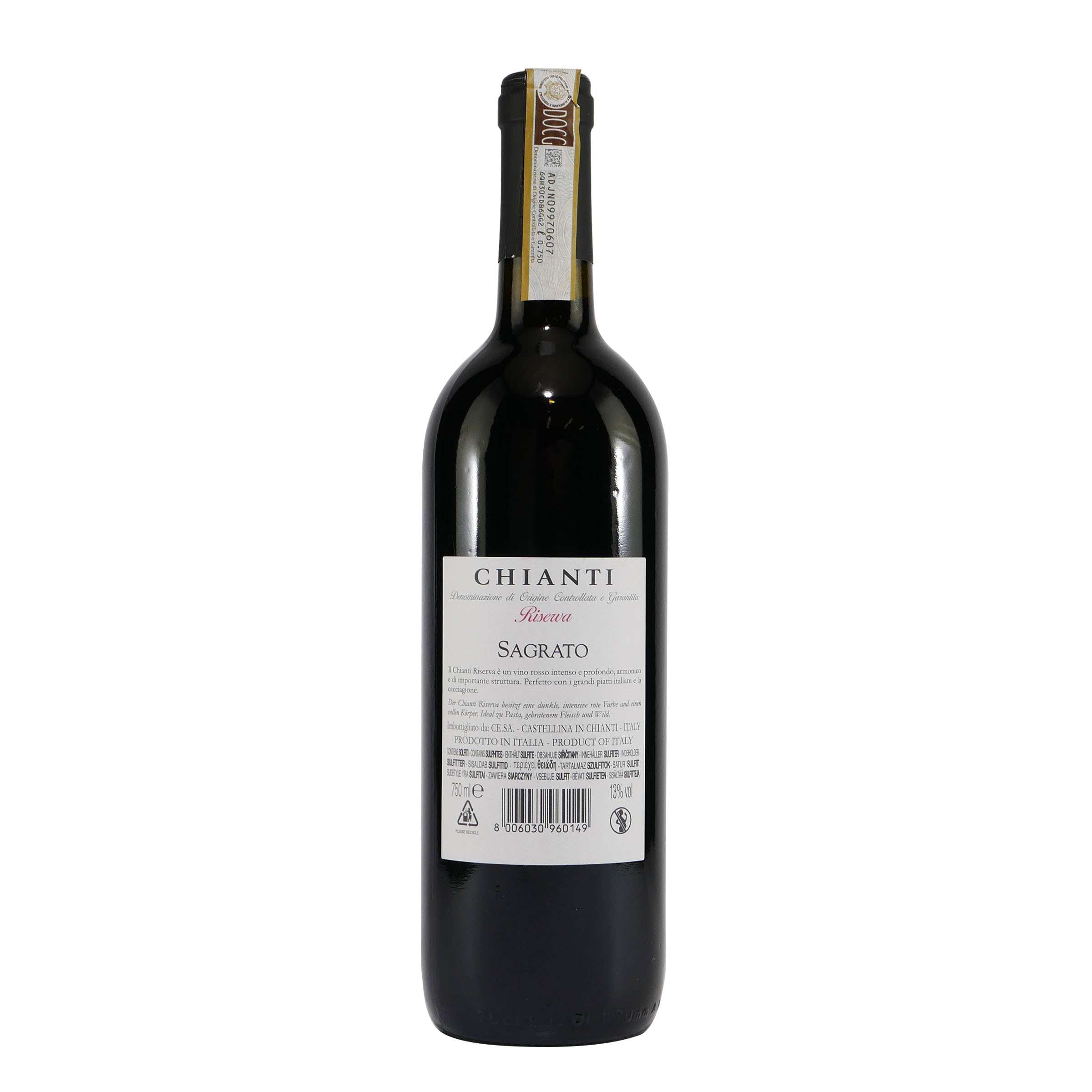 Sagrato Chianti Riserva DOCG -trocken- (6 x 0,75L)